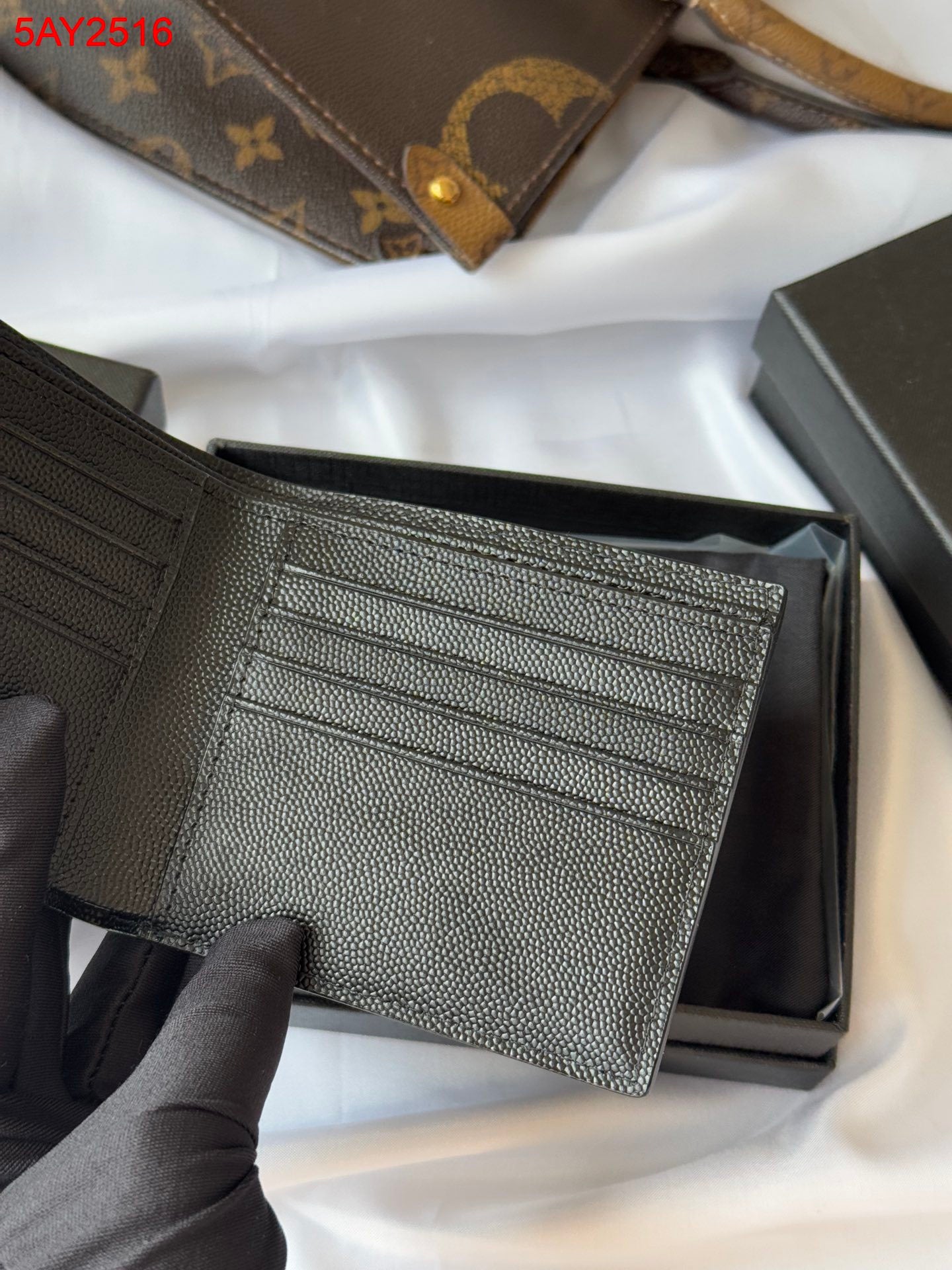 YSL Monogram Mini Wallet