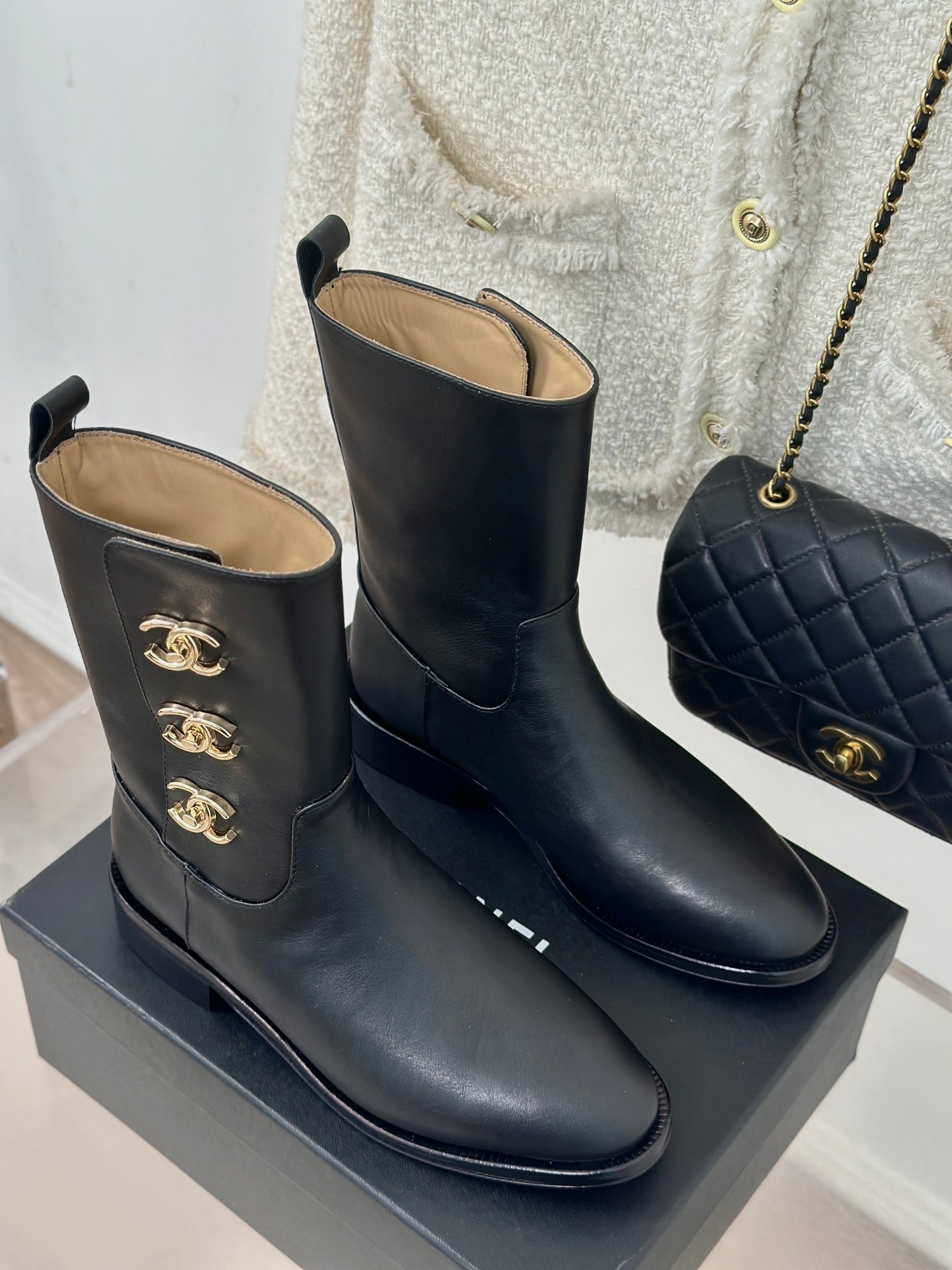 Chanel Ankle leather boots