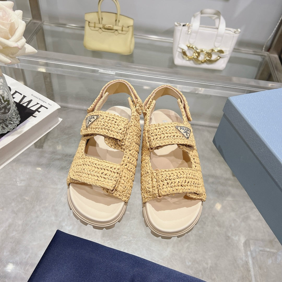 Prada Straw sandals