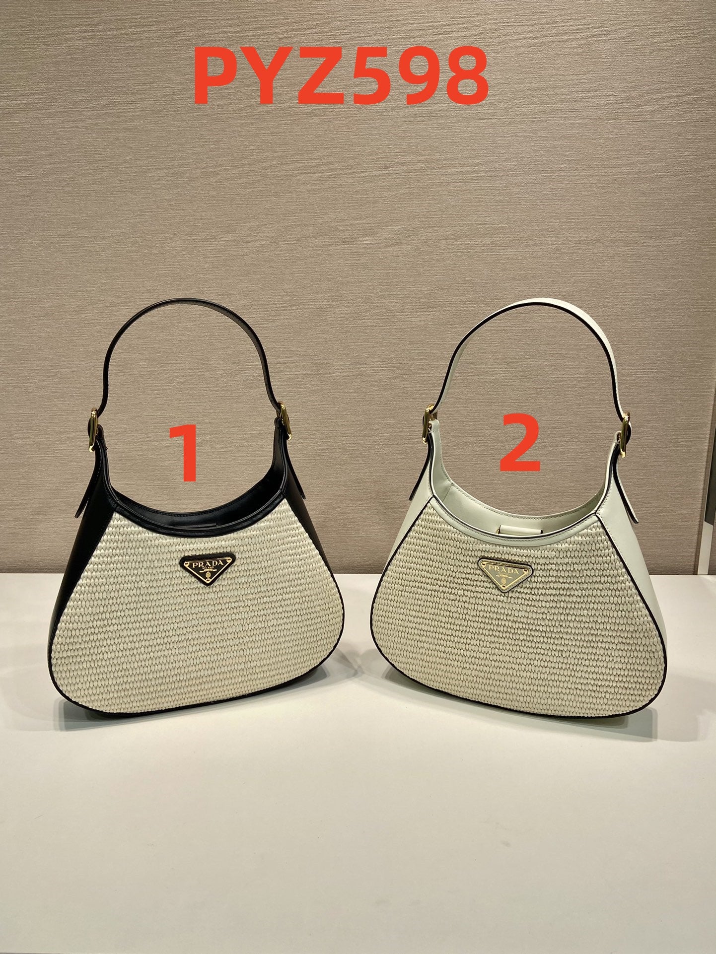 Prada Cleo Straw Shoulder bag