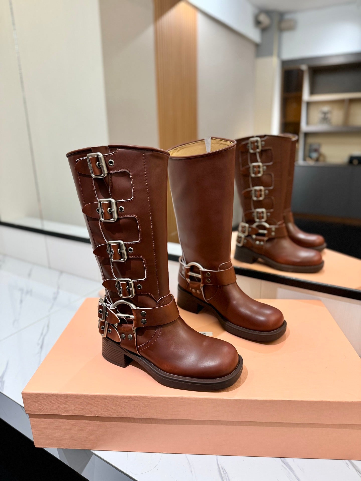 Miu Miu High Boots leather