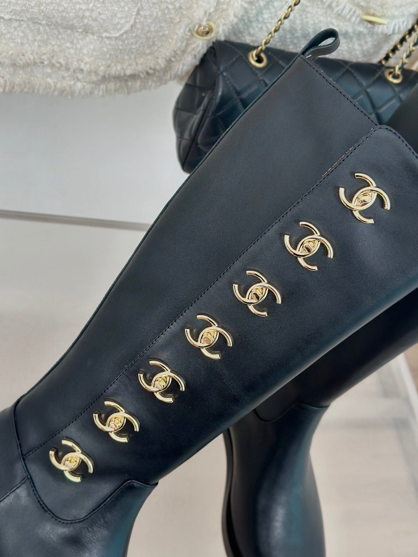 Chanel High leather boots