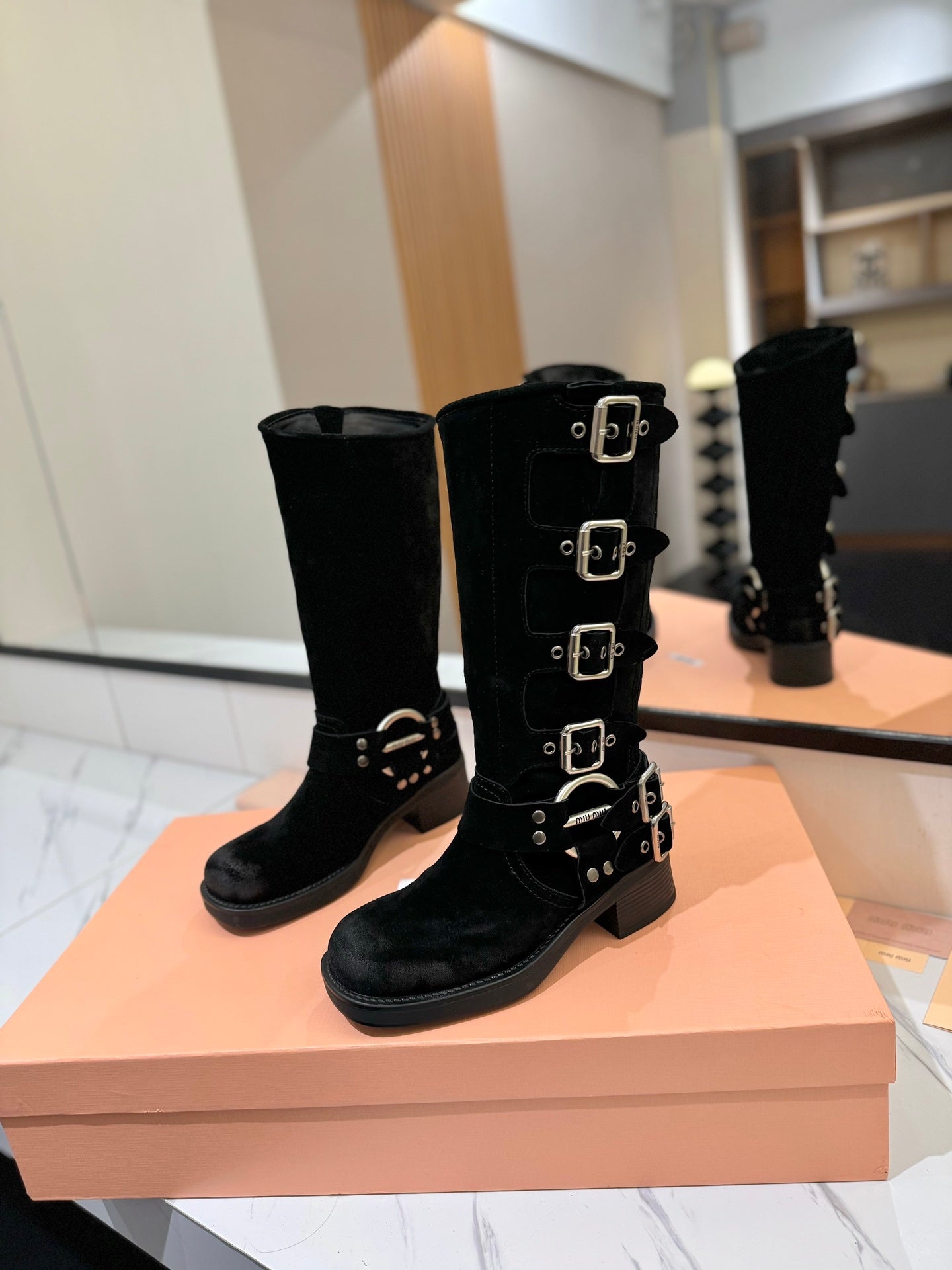 Miu Miu High Boots Suede
