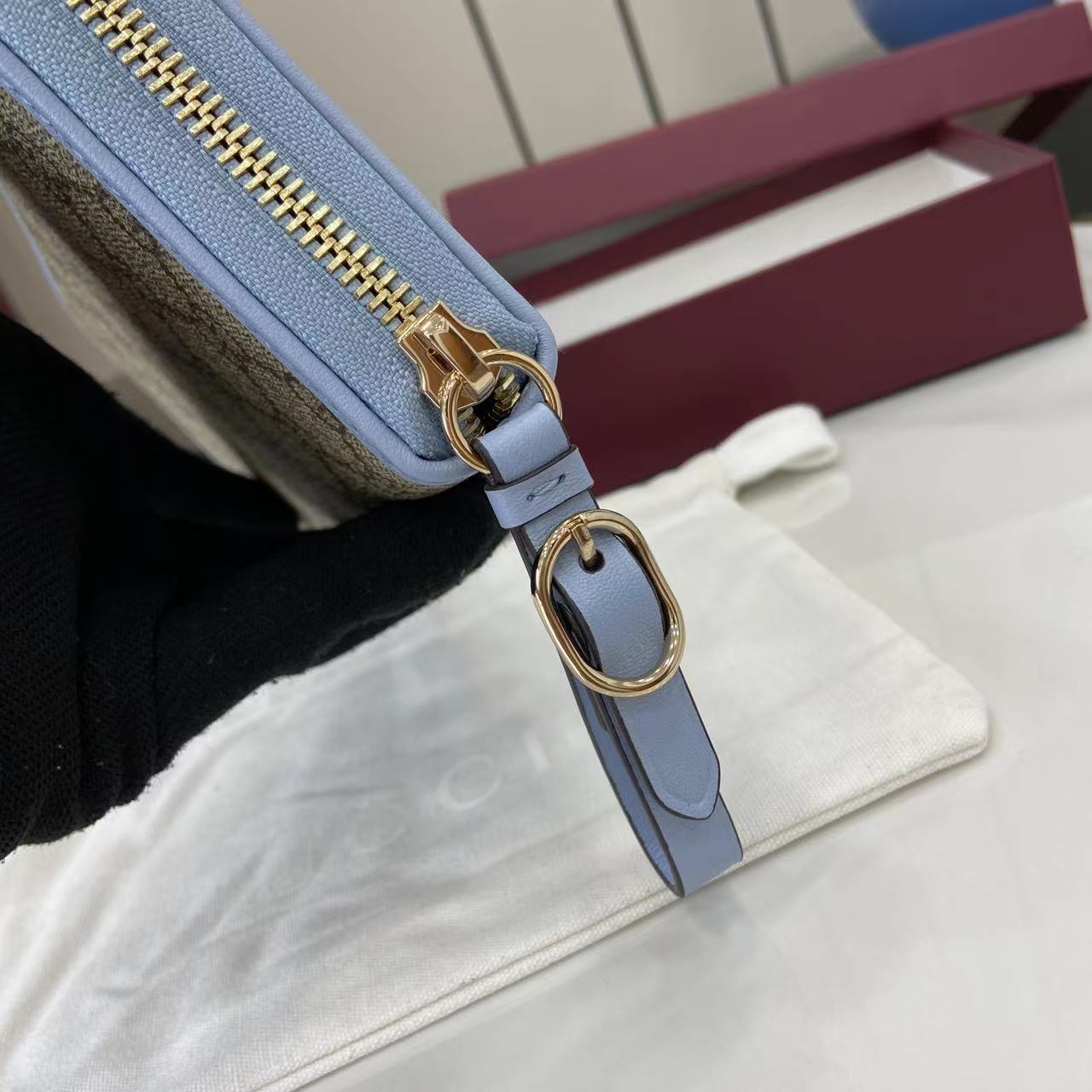 Gucci GG Emblem zip around wallet