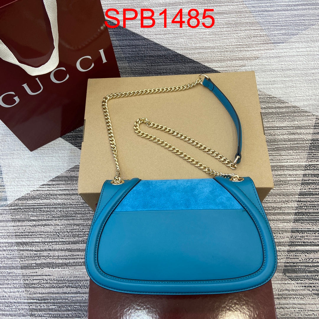 Gucci Blondie Small suede blue bag