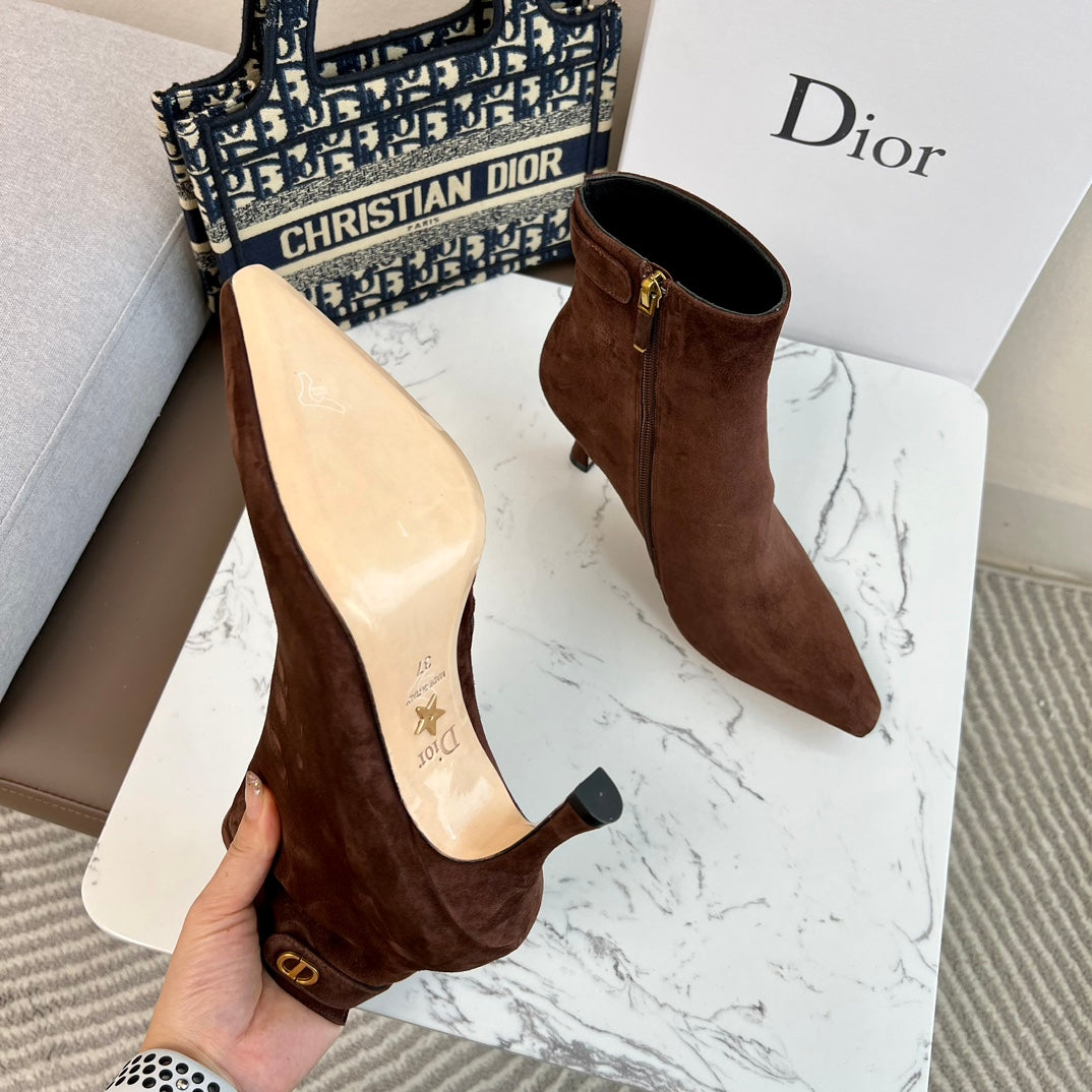 Dior Suede Heels Boots