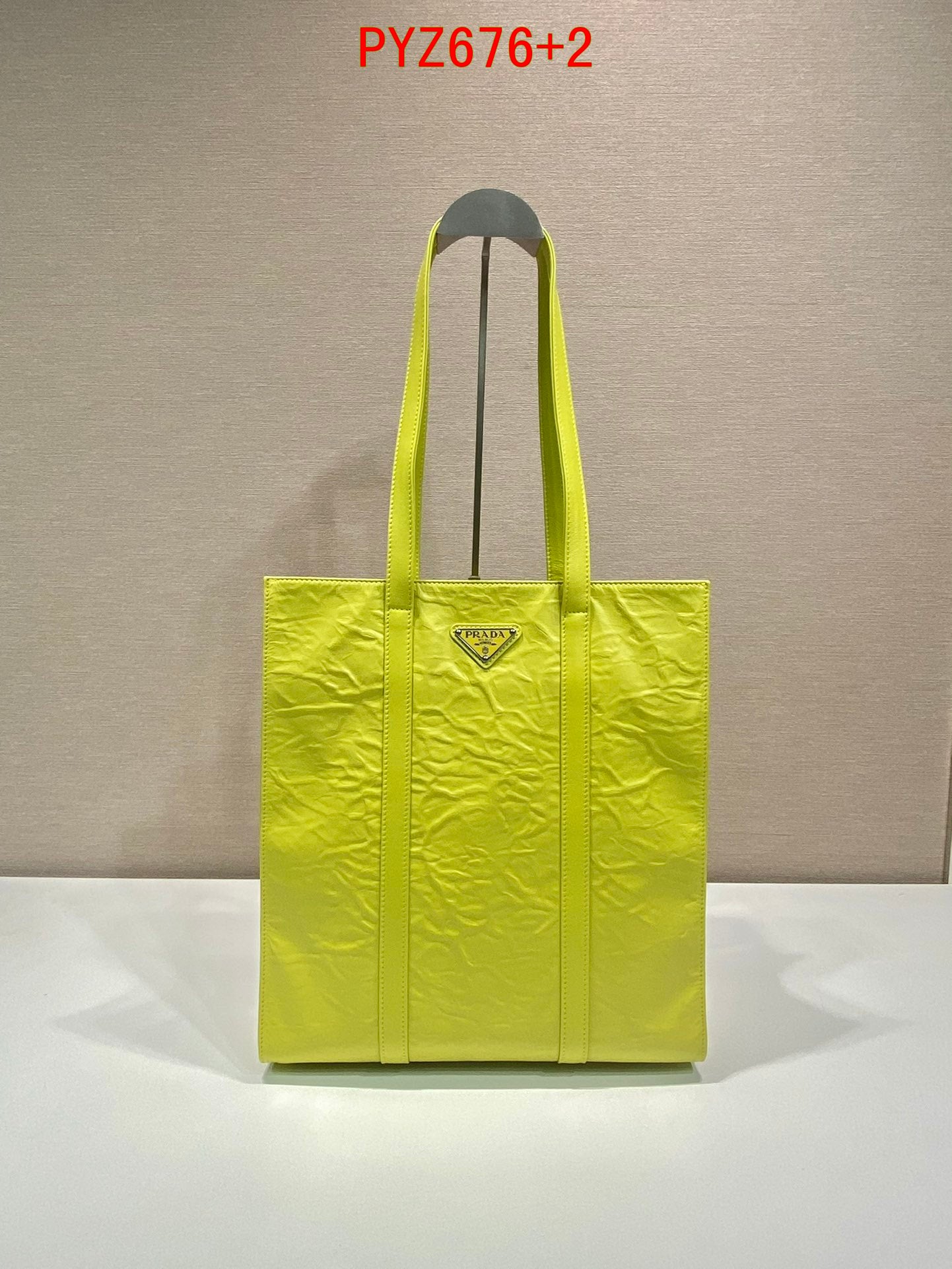 Prada Medium antique nappa leather tote bag