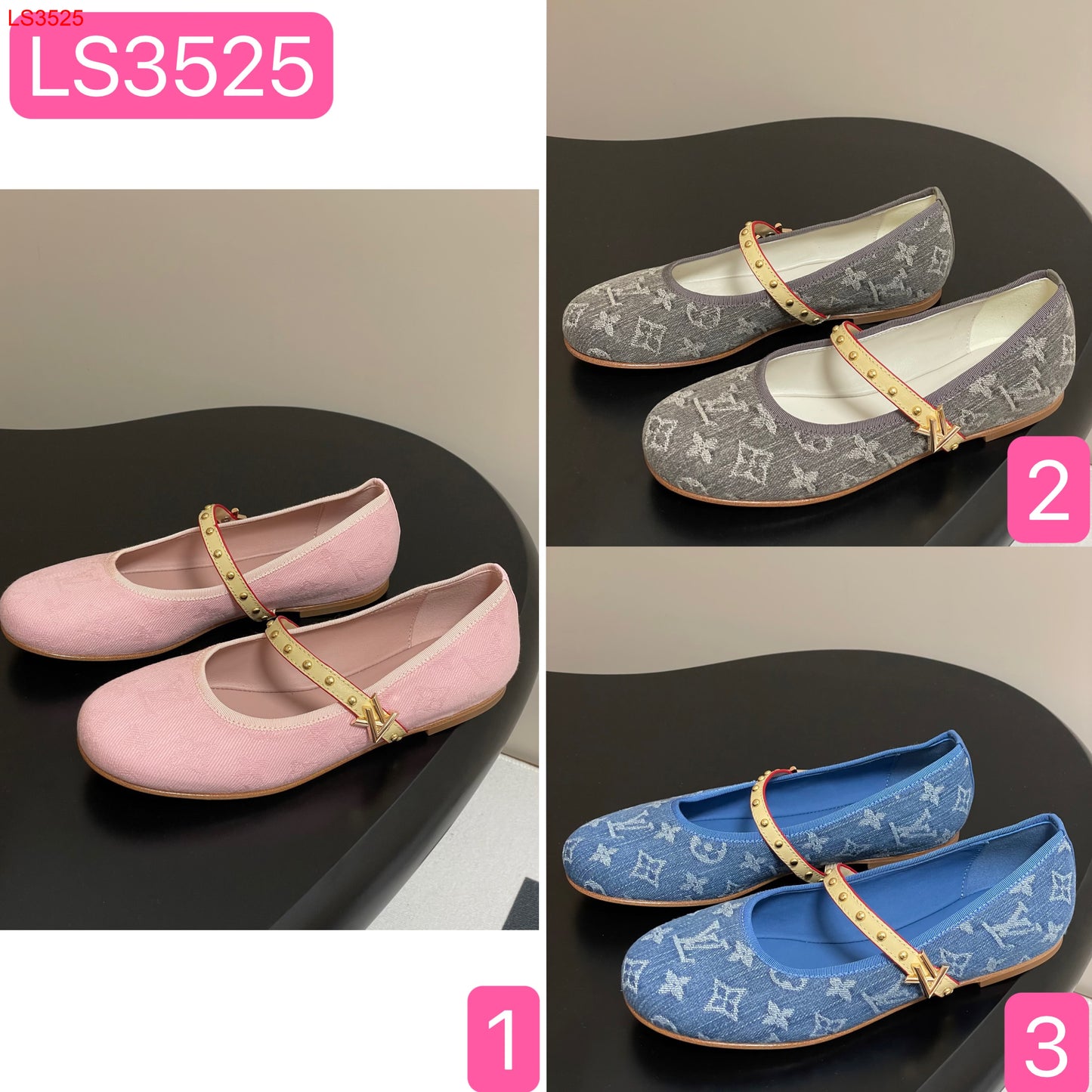 Louis Vuitton Denim Ballerina Flats