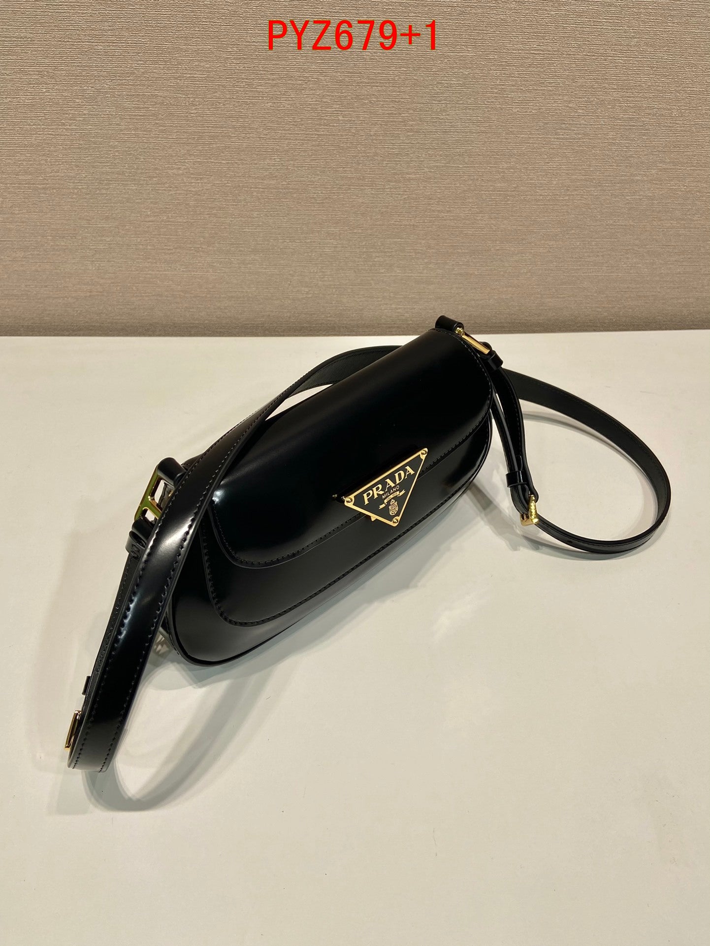 Prada Brushed leather shoulder bag