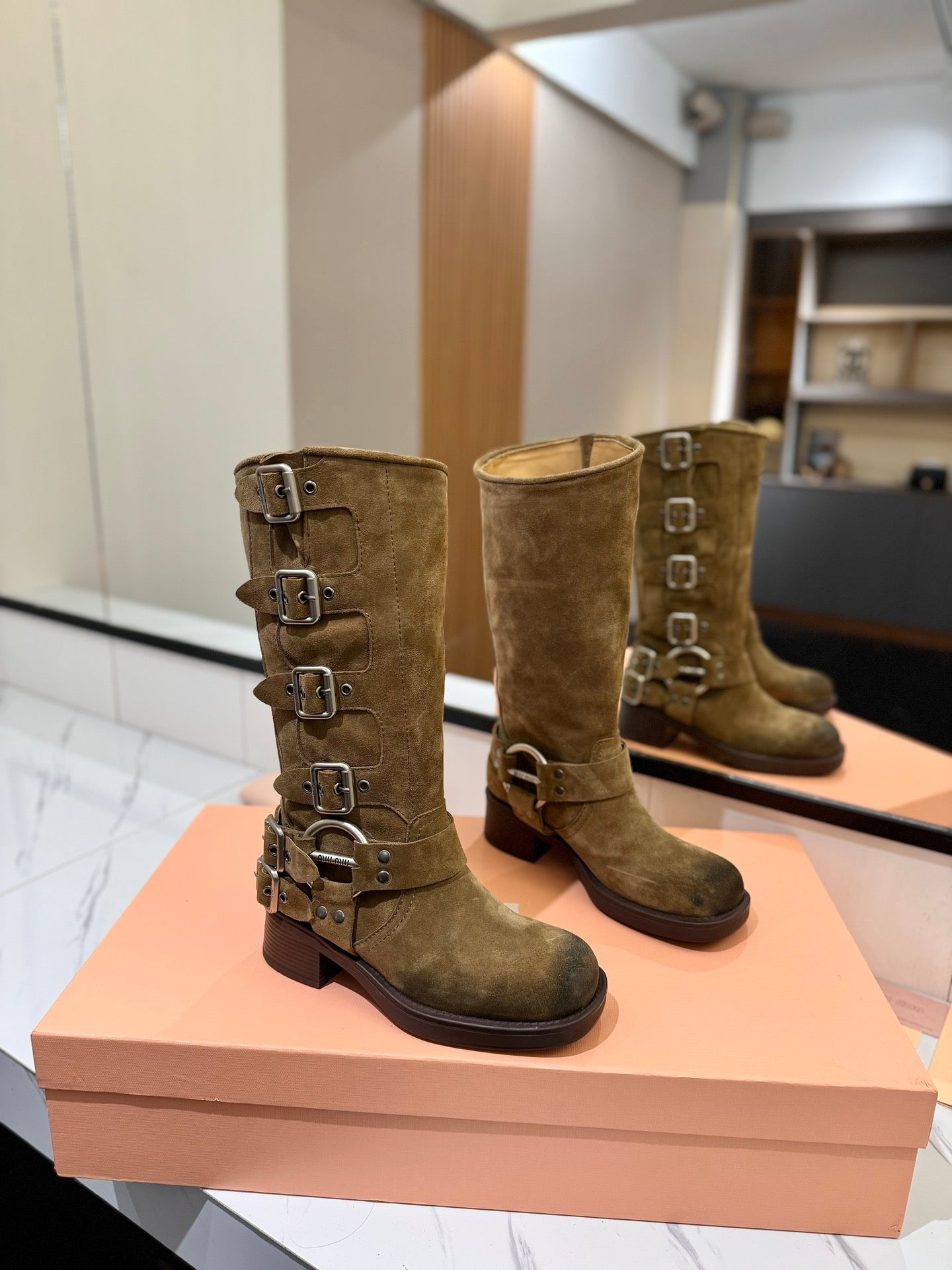 Miu Miu High Boots Suede