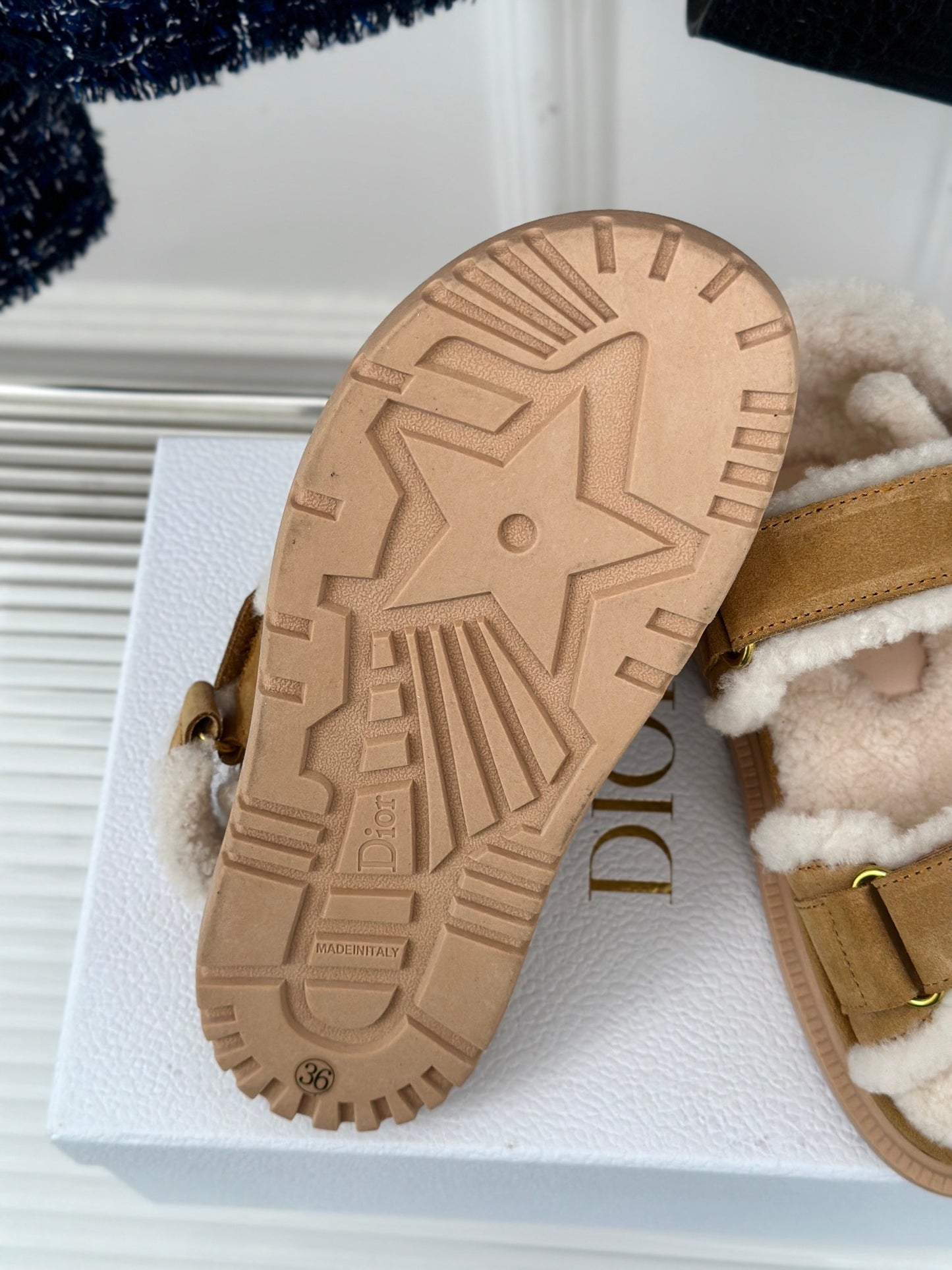 Dior Suede Teddy Slippers