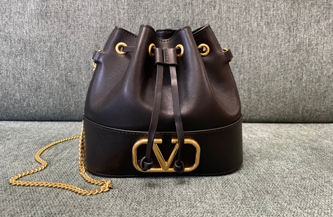 Valentino Leather Mini Bucket Bag
