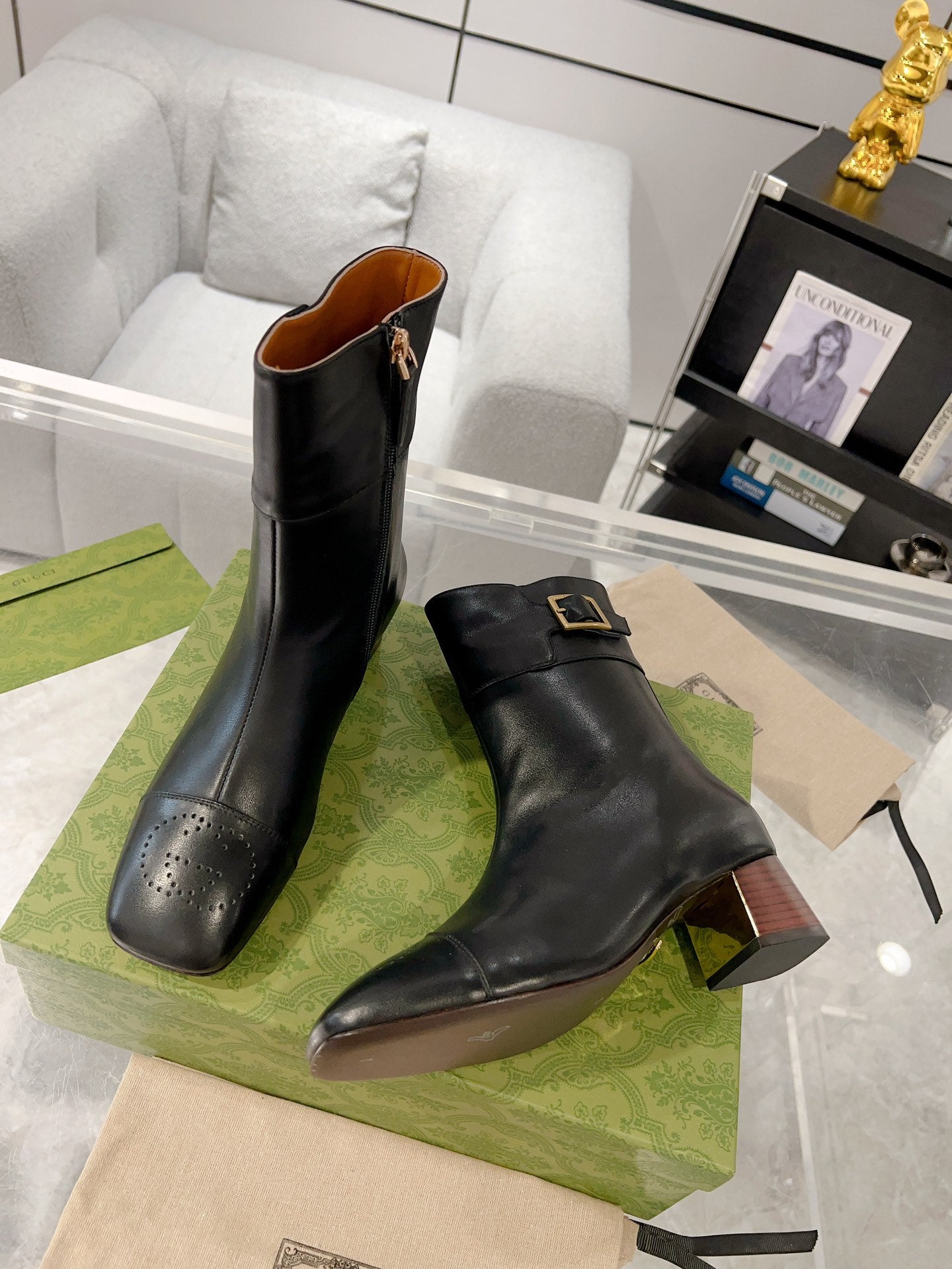 Gucci Heels Short Boots