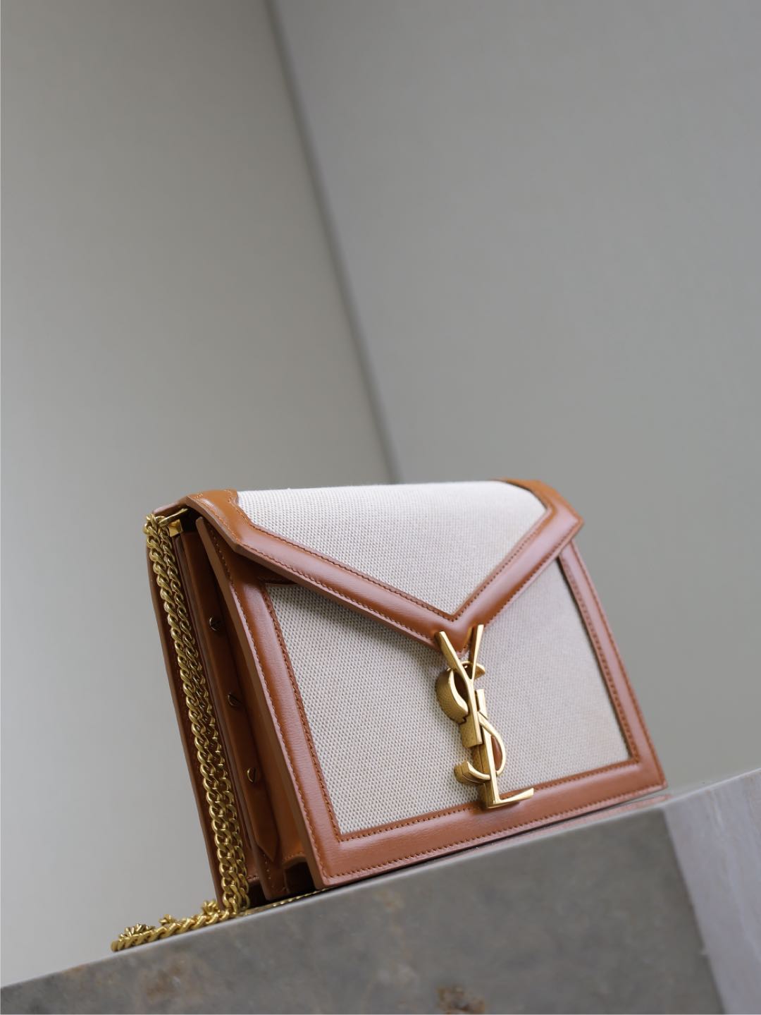 YSL Cassandra Raffia/leather bag