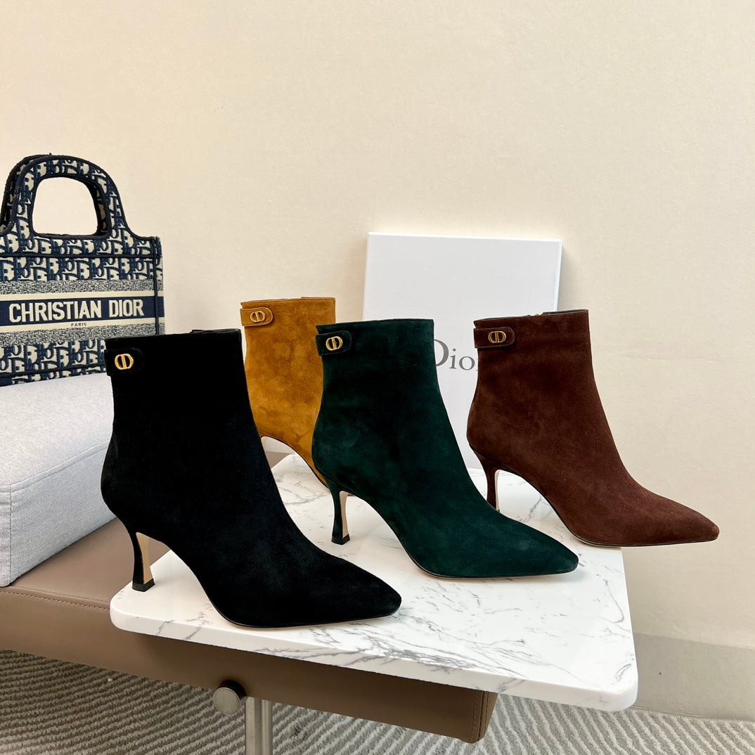 Dior Suede Heels Boots