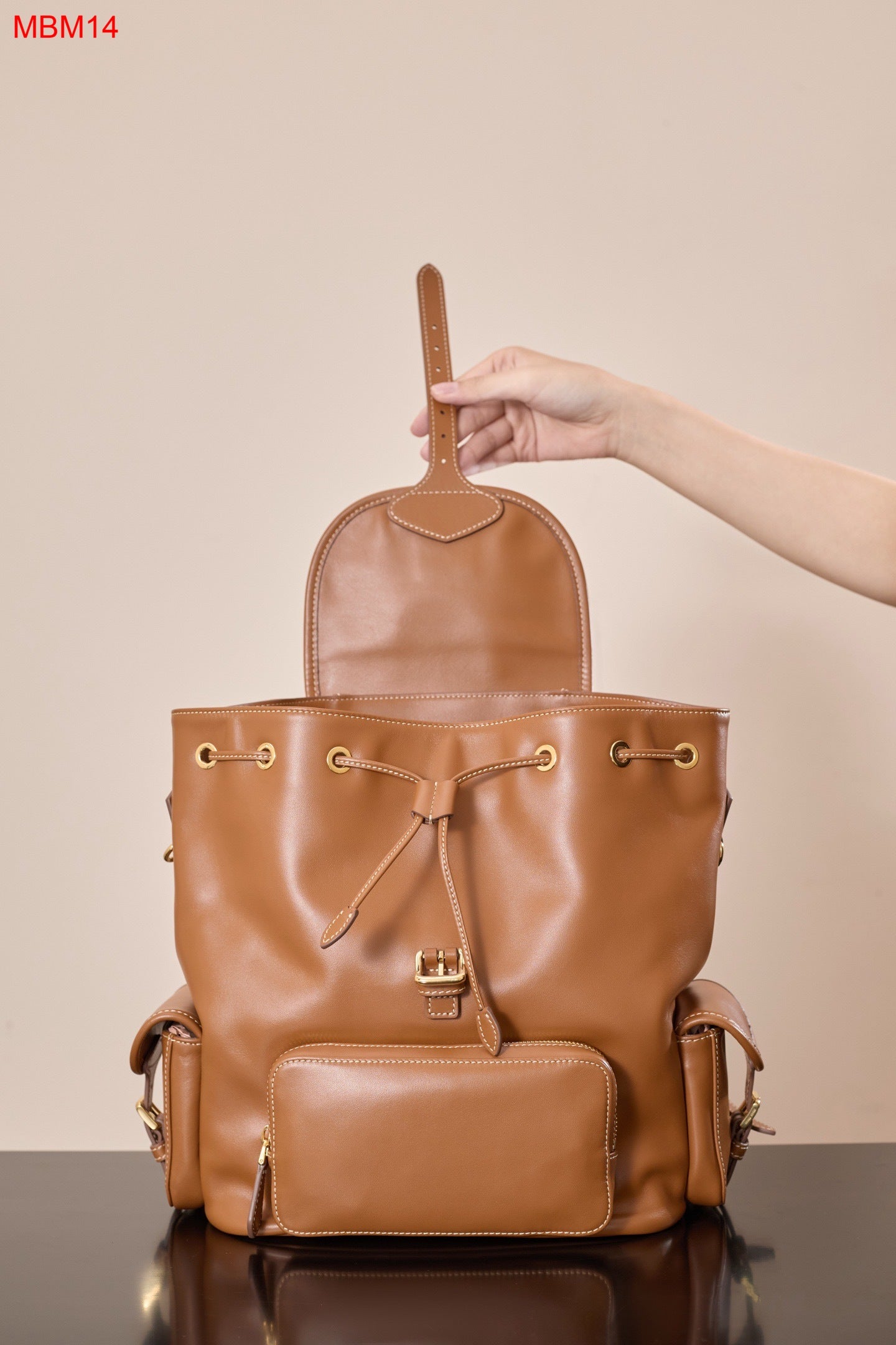 Miu Miu leather backpack