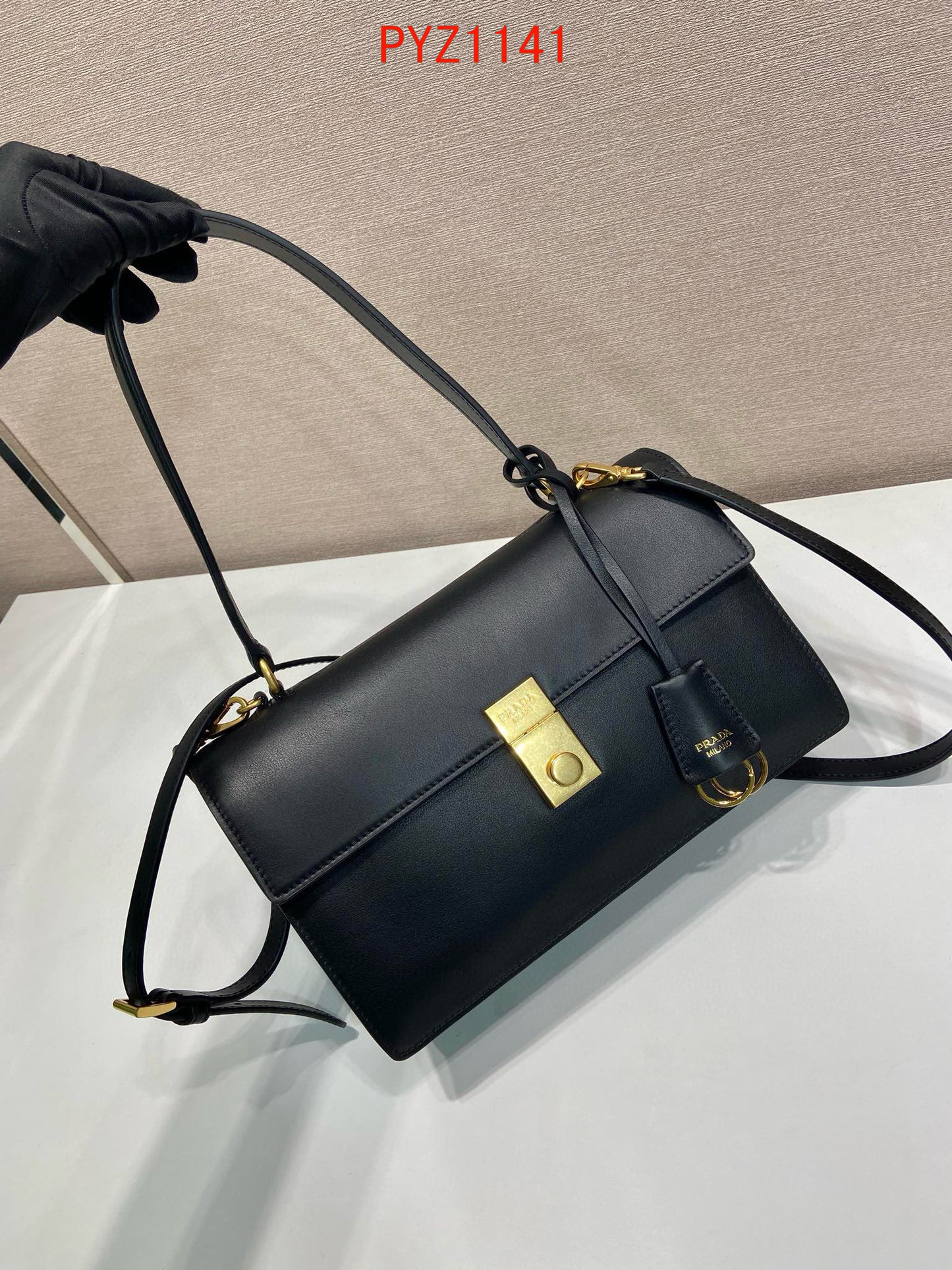 Prada Soft Sound medium leather shoulder bag