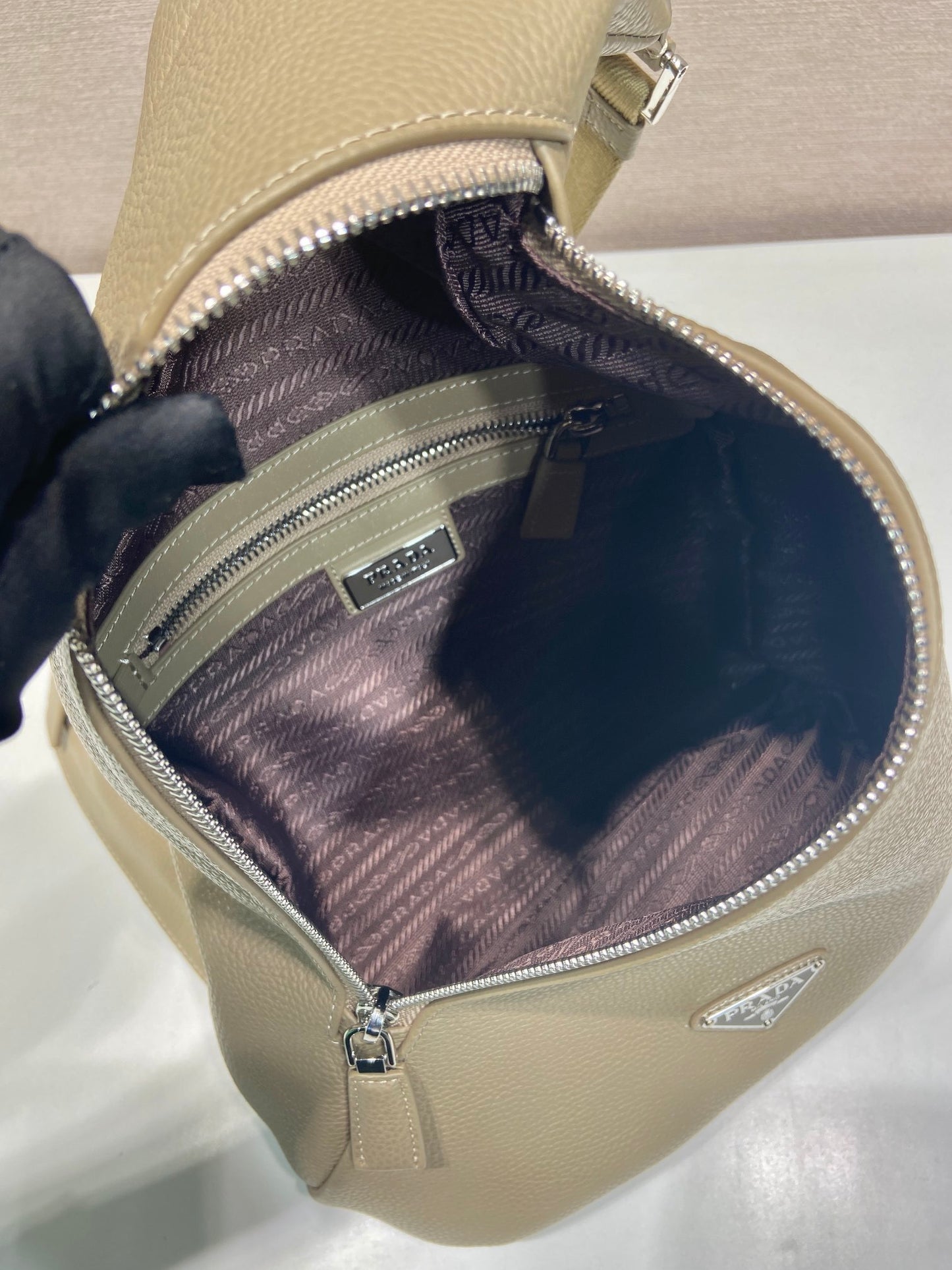 Prada leather backpack