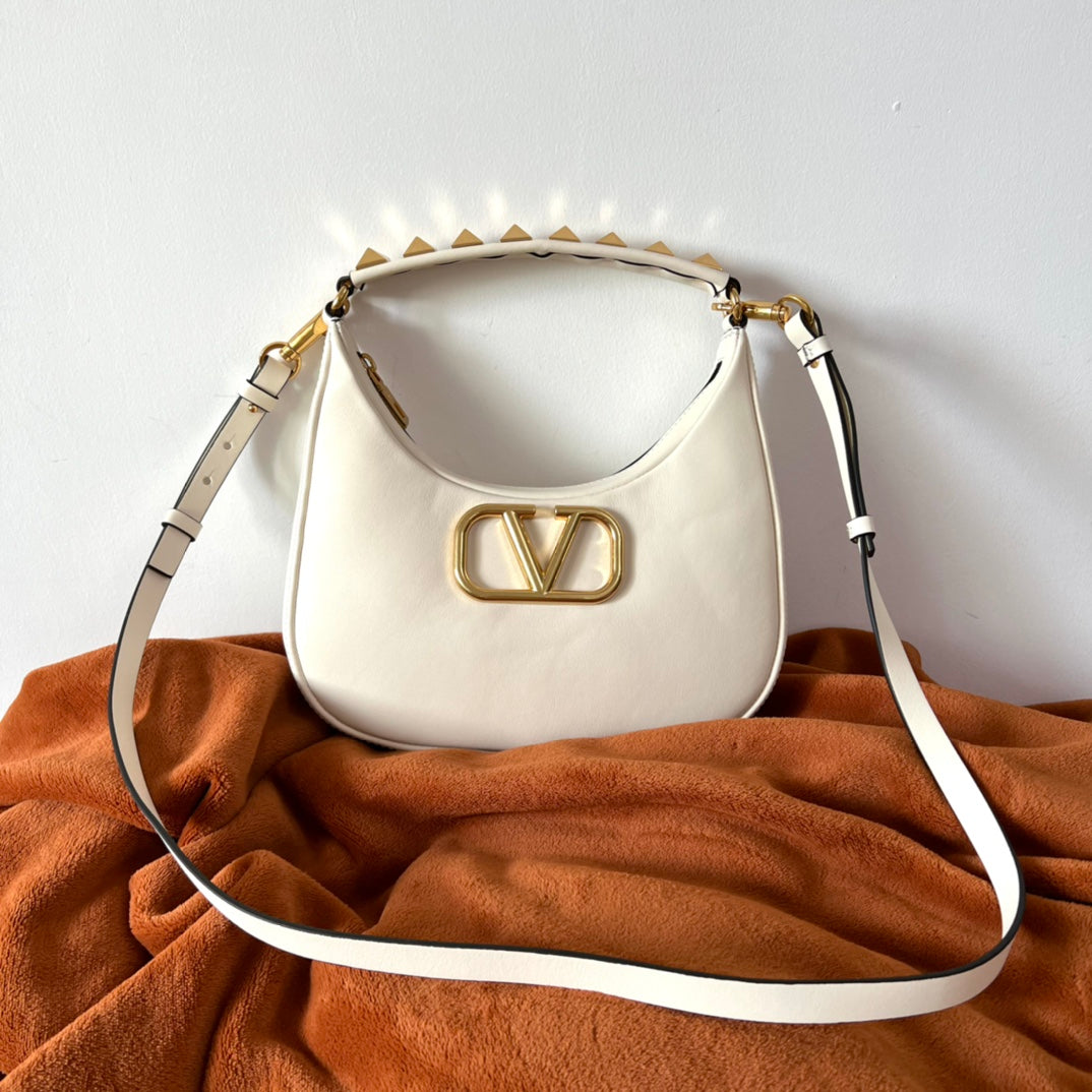 Valentino Garavani Roman Stud VLogo Plaque Tote Bag