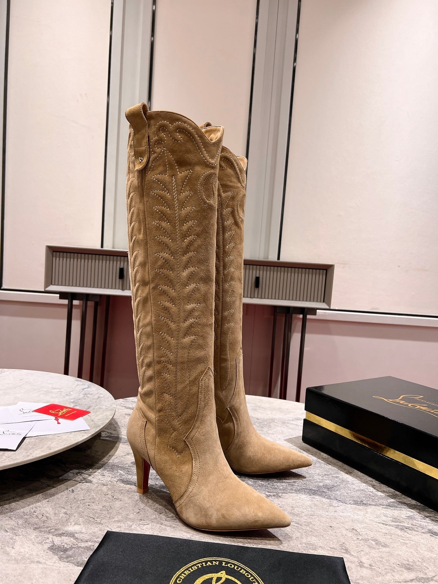 Christian Louboutin Heel High Suede Boots