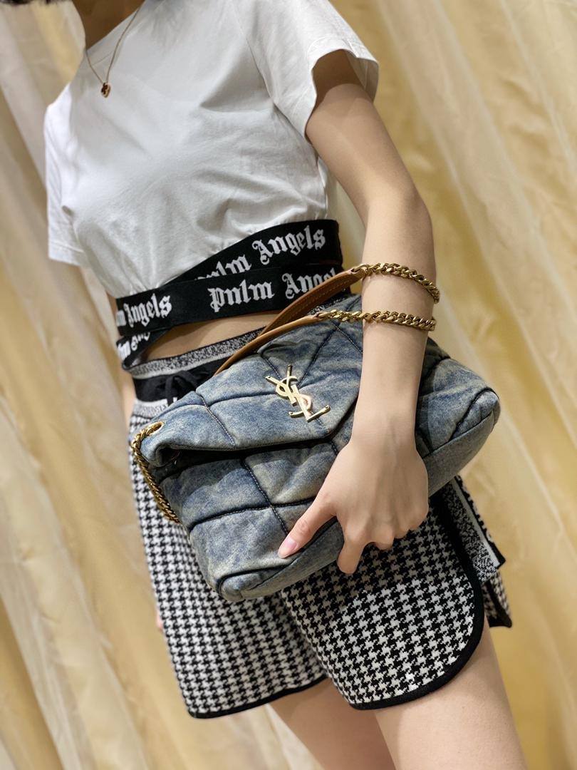 YSL Denim Puffer Bag