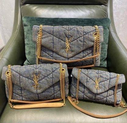 YSL Denim Puffer Bag