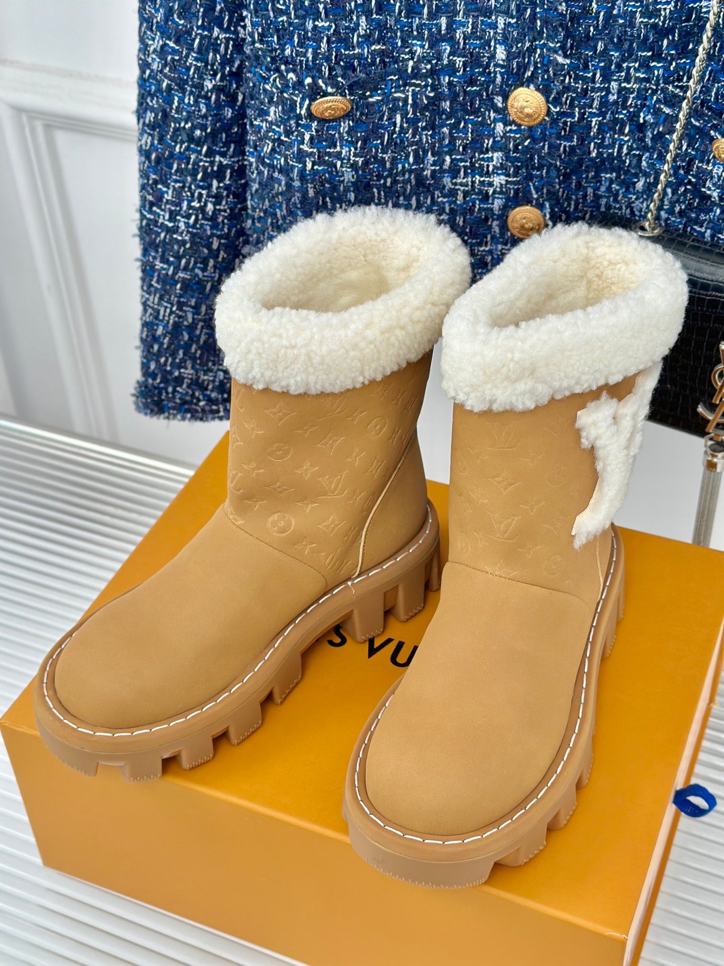 Louis Vuitton Short Suede Boots
