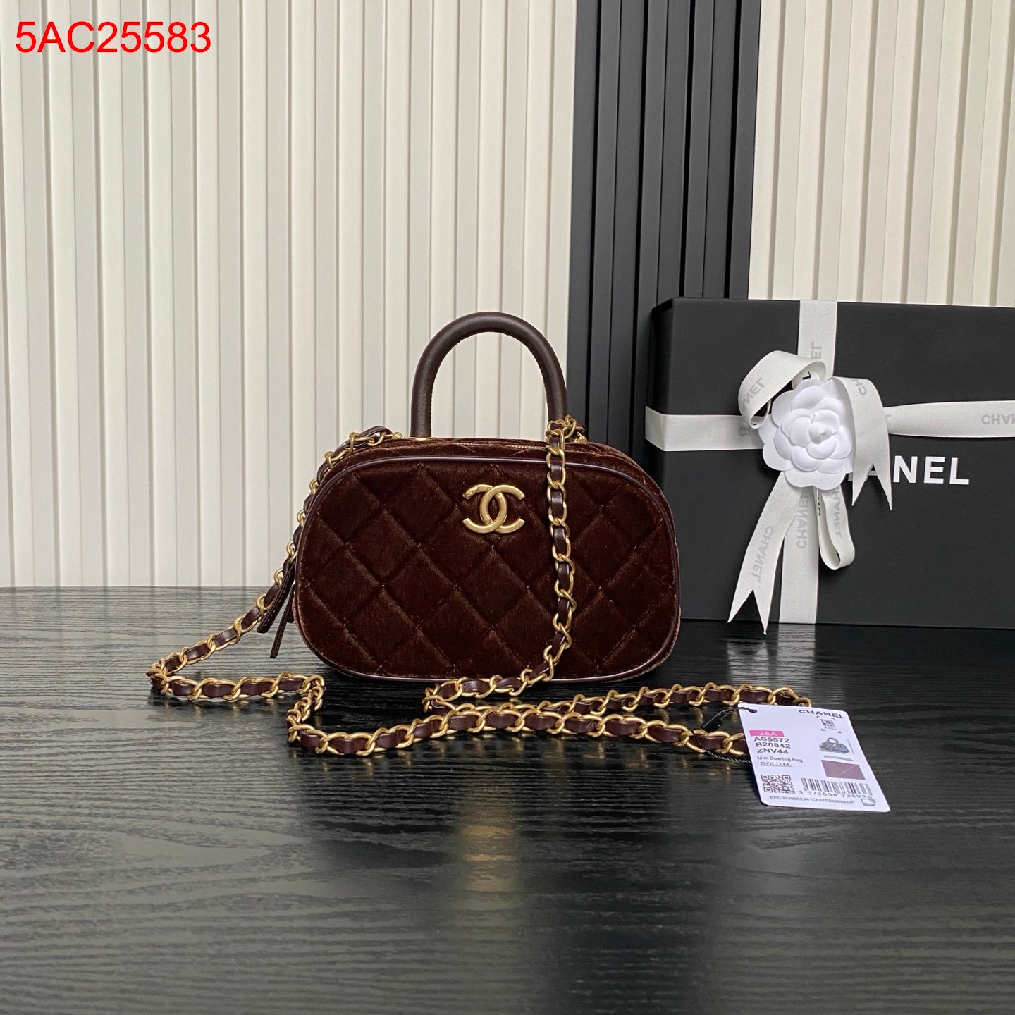 Chanel Velvet Mini Bowling bag