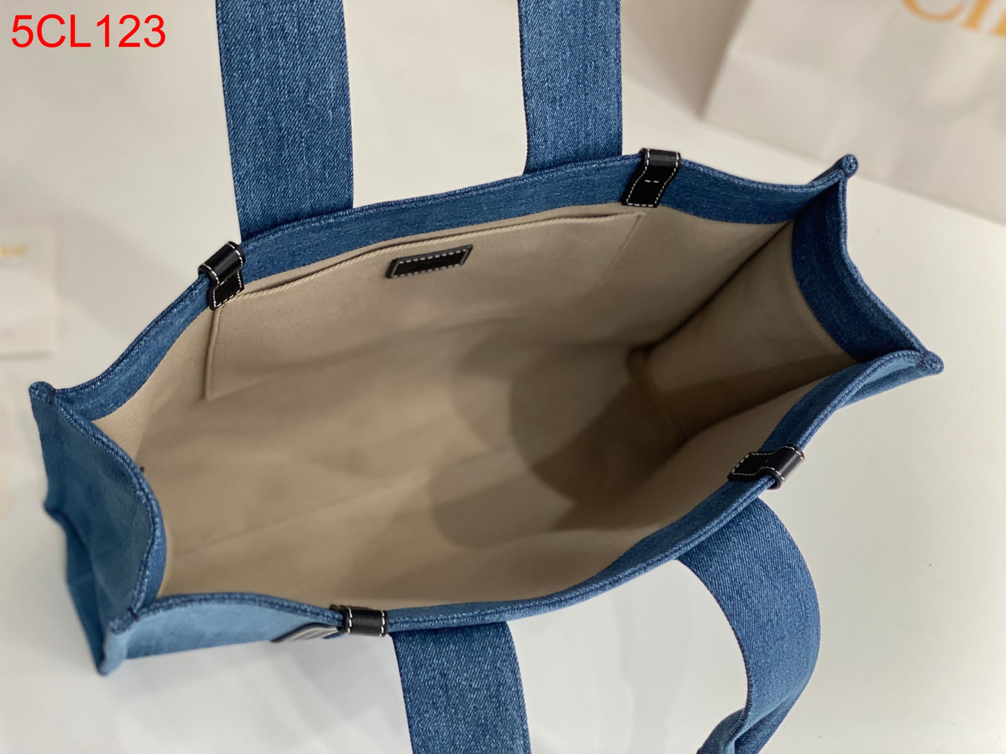 Chloe Woody Large Denim bag