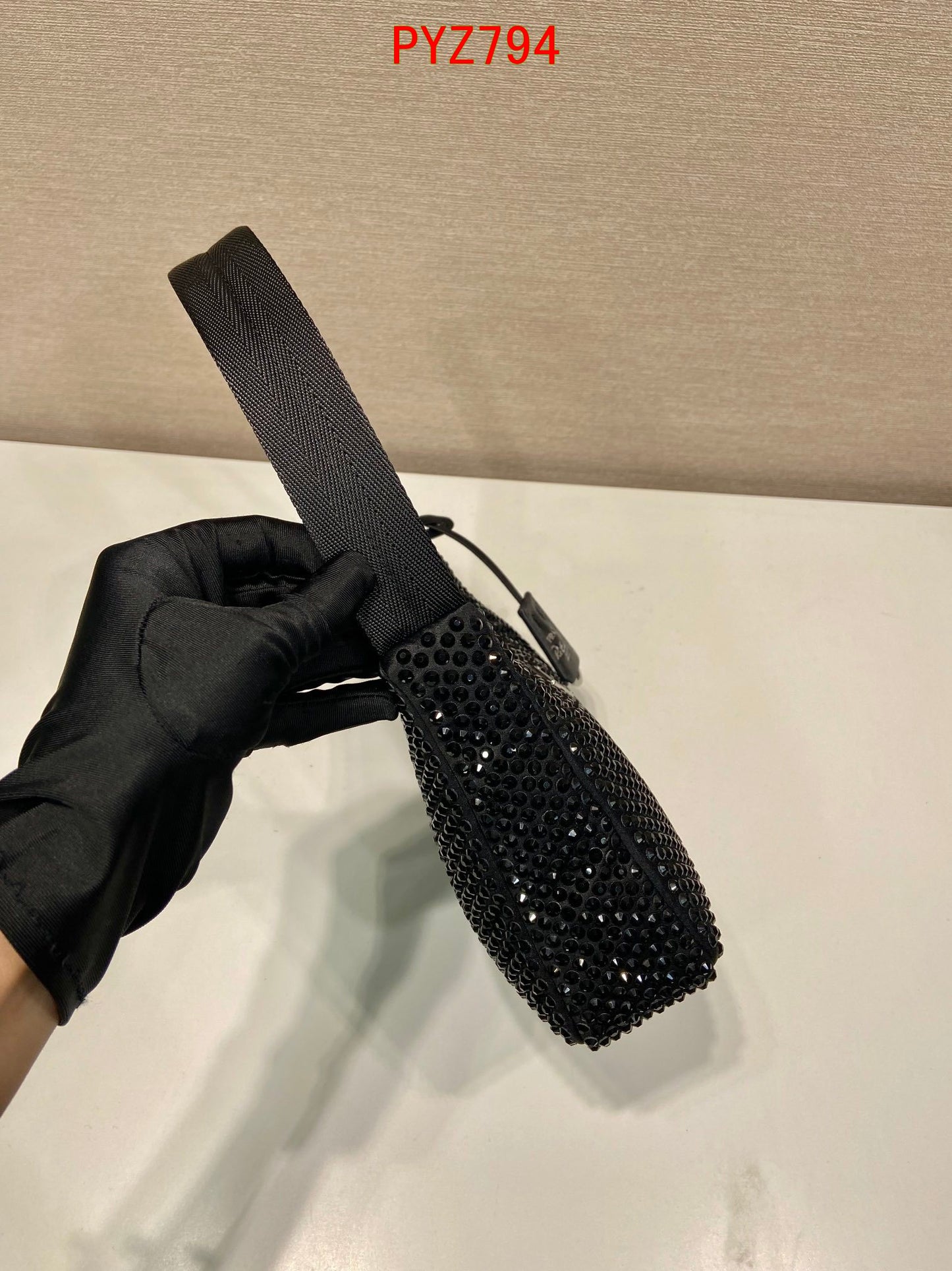 Prada Crystal-embellished shoulder bag