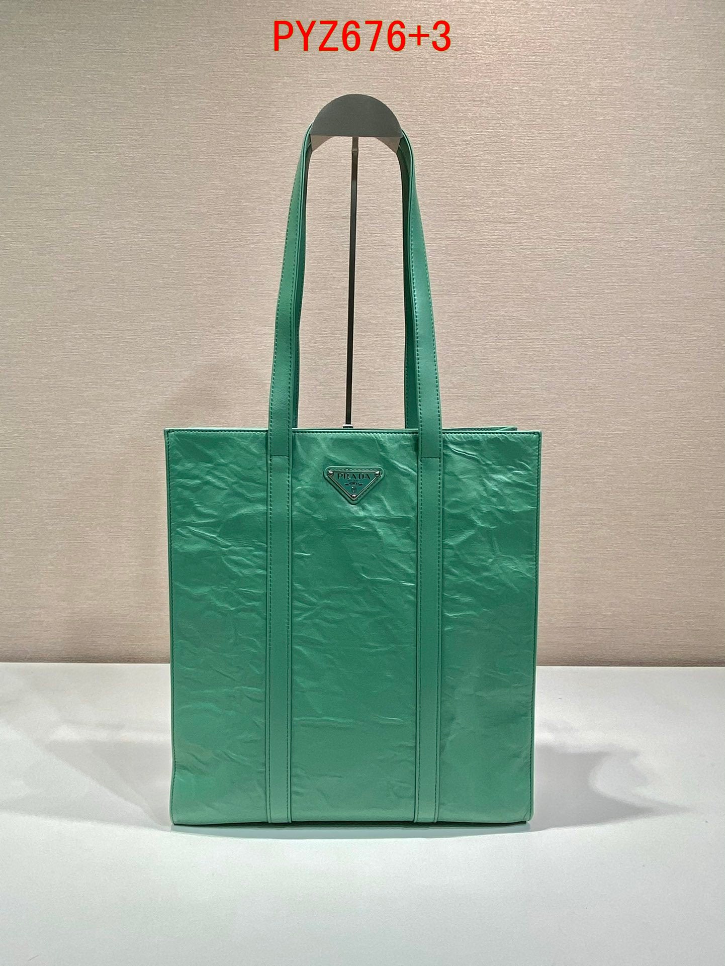 Prada Medium antique nappa leather tote bag