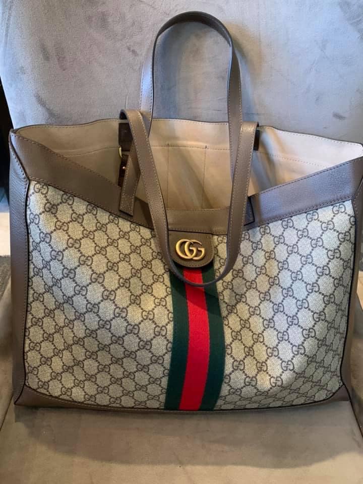 Gucci OPHIDIA SOFT GG SUPREME MEDIUM TOTE