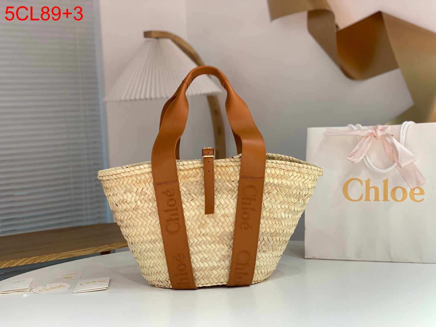 Chloe Straw Tote Bag