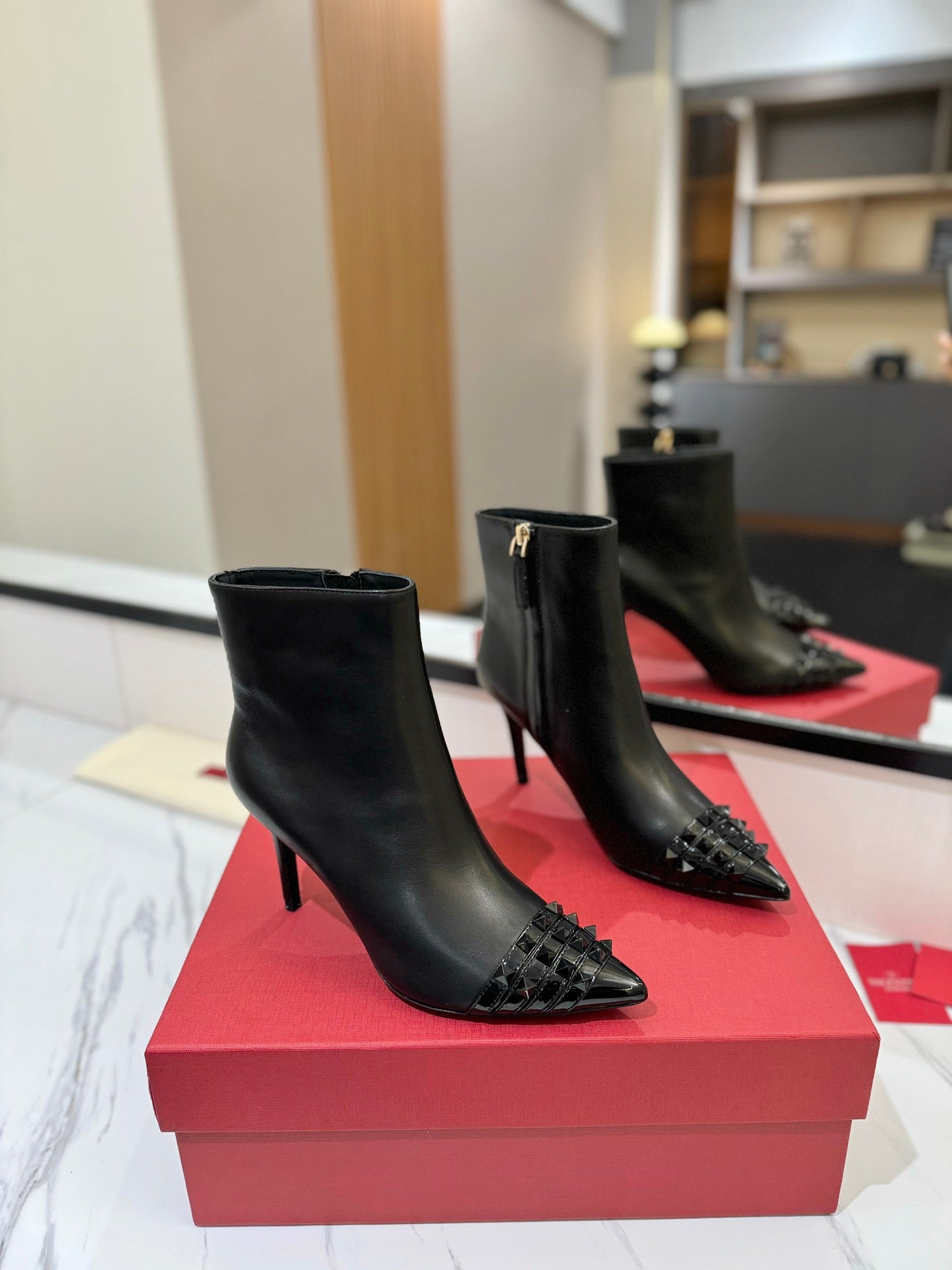 Valentino Heel Ankle Boots