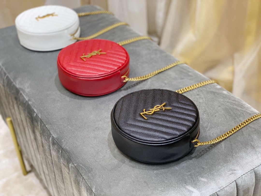 YSL VINYLE ROUND CAMERA BAG