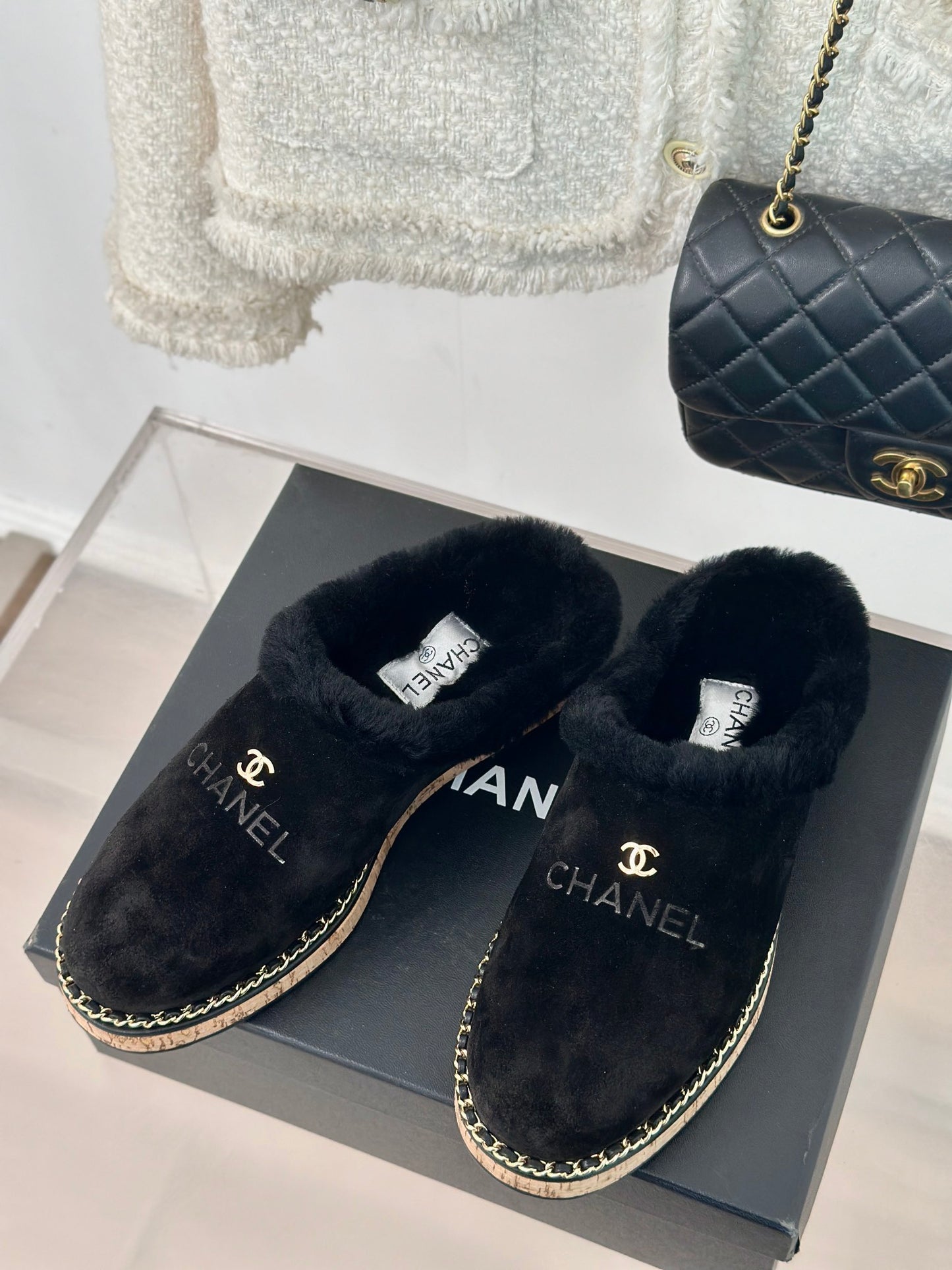 Chanel Suede Slippers
