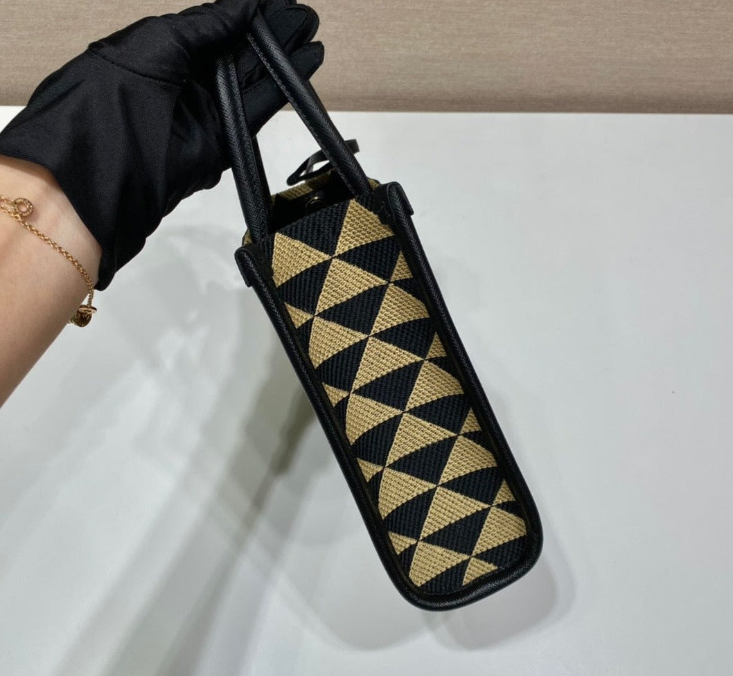 Prada Symbole embroidered fabric mini bag