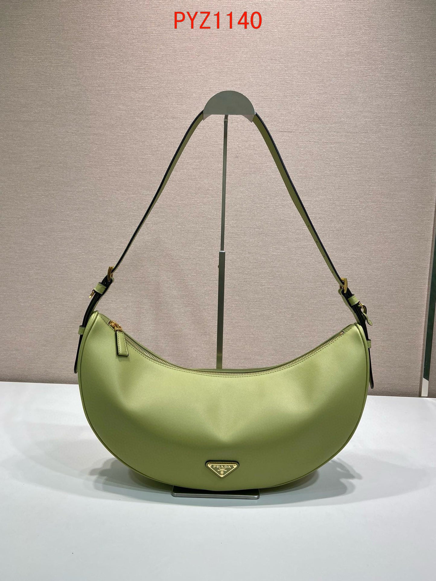 Prada Demi-lune large leather shoulder bag