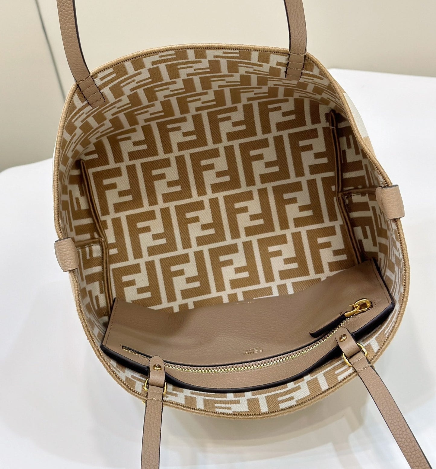 Fendi Pequin Small Reversible Tote bag