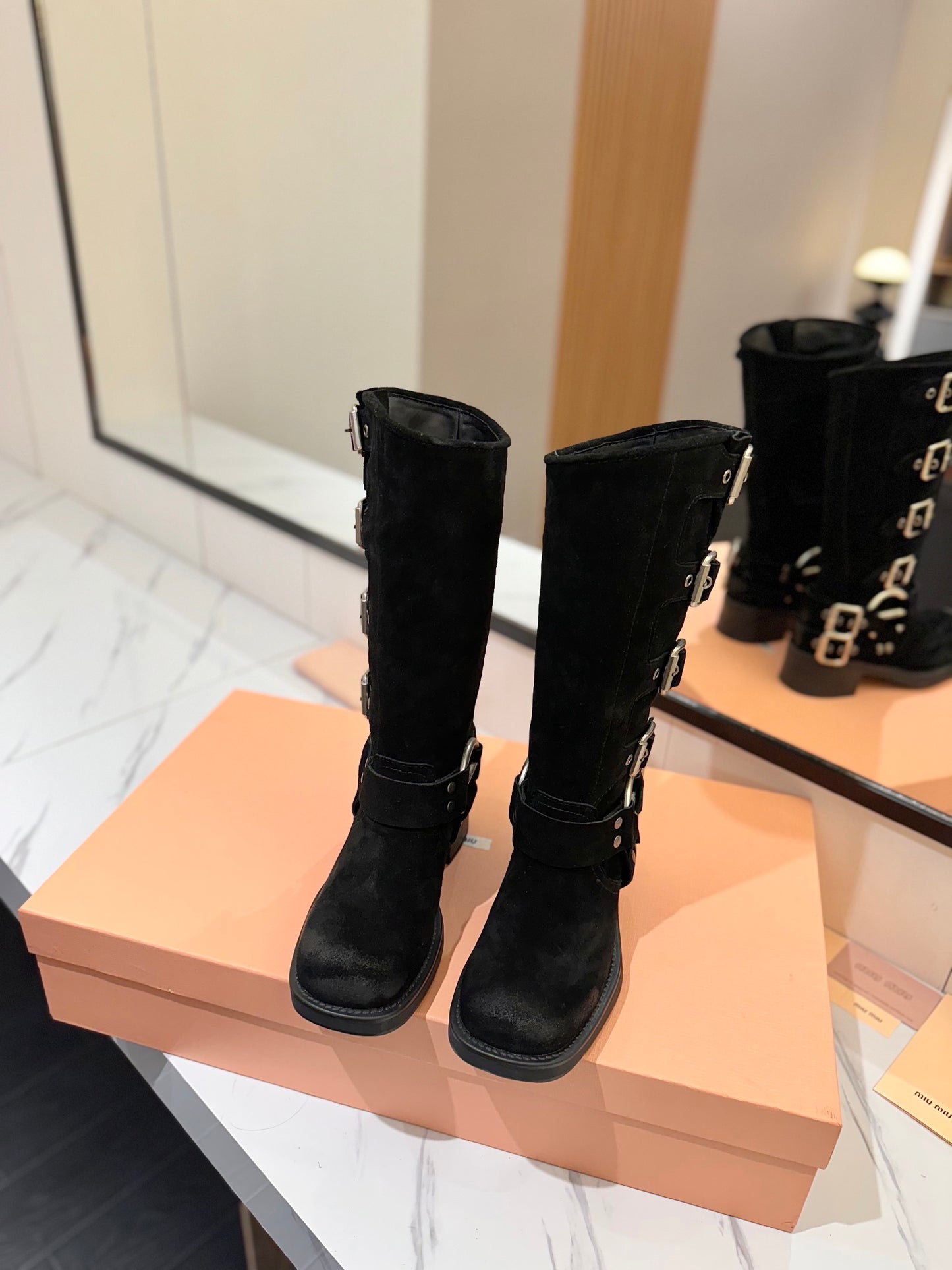Miu Miu High Boots Suede