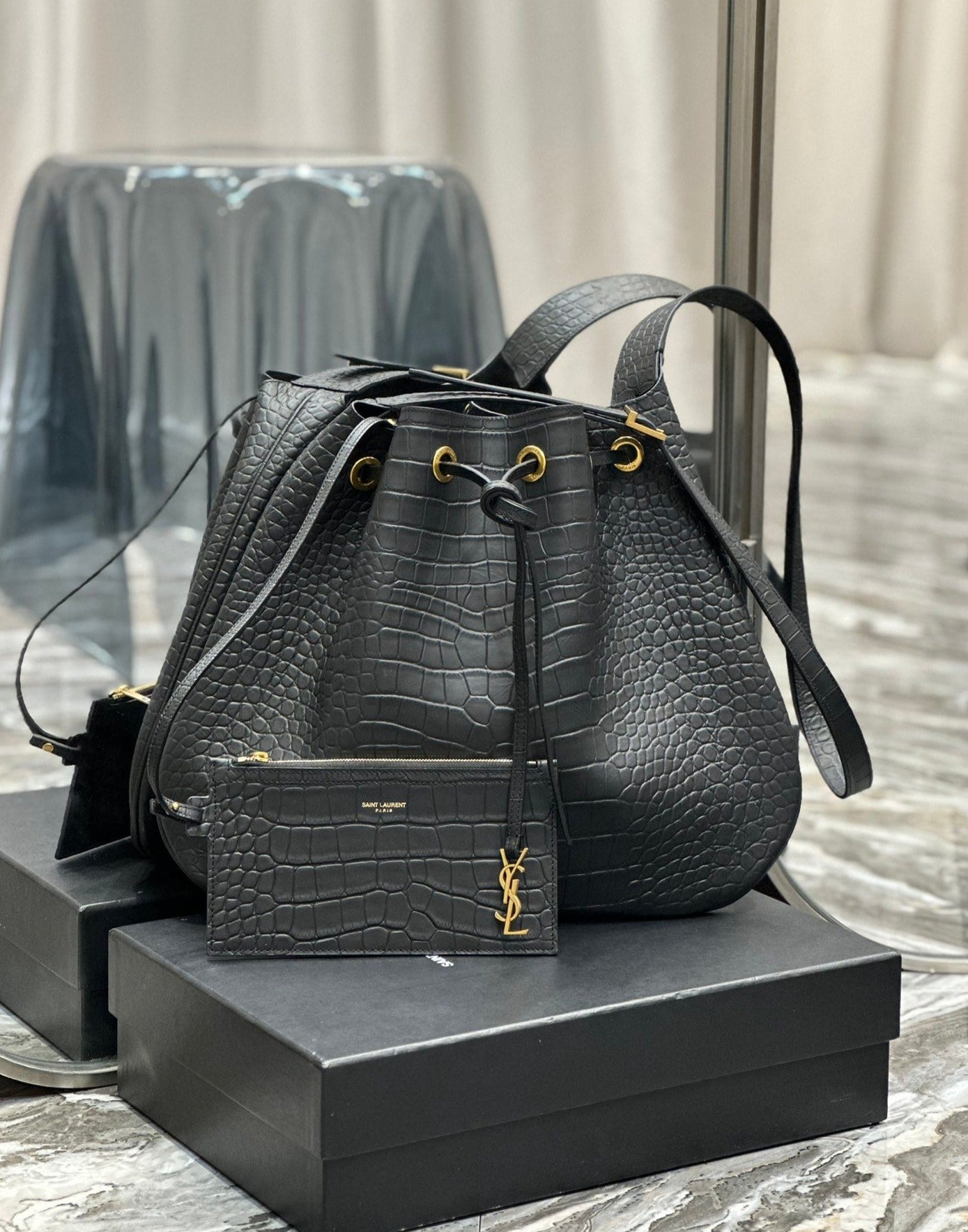 YSL Flat Hobo Bag
