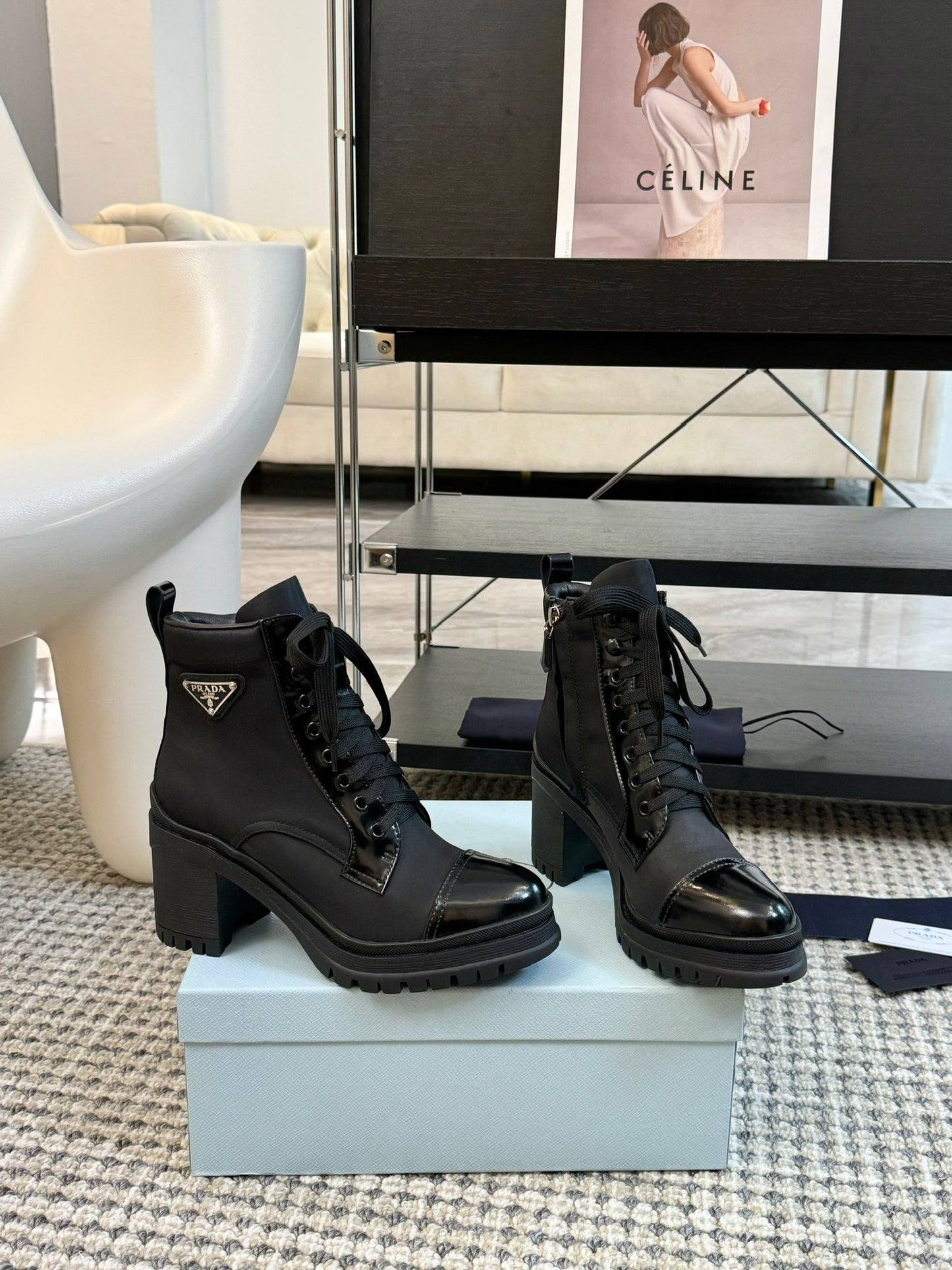 Prada Heels Ankle Boots