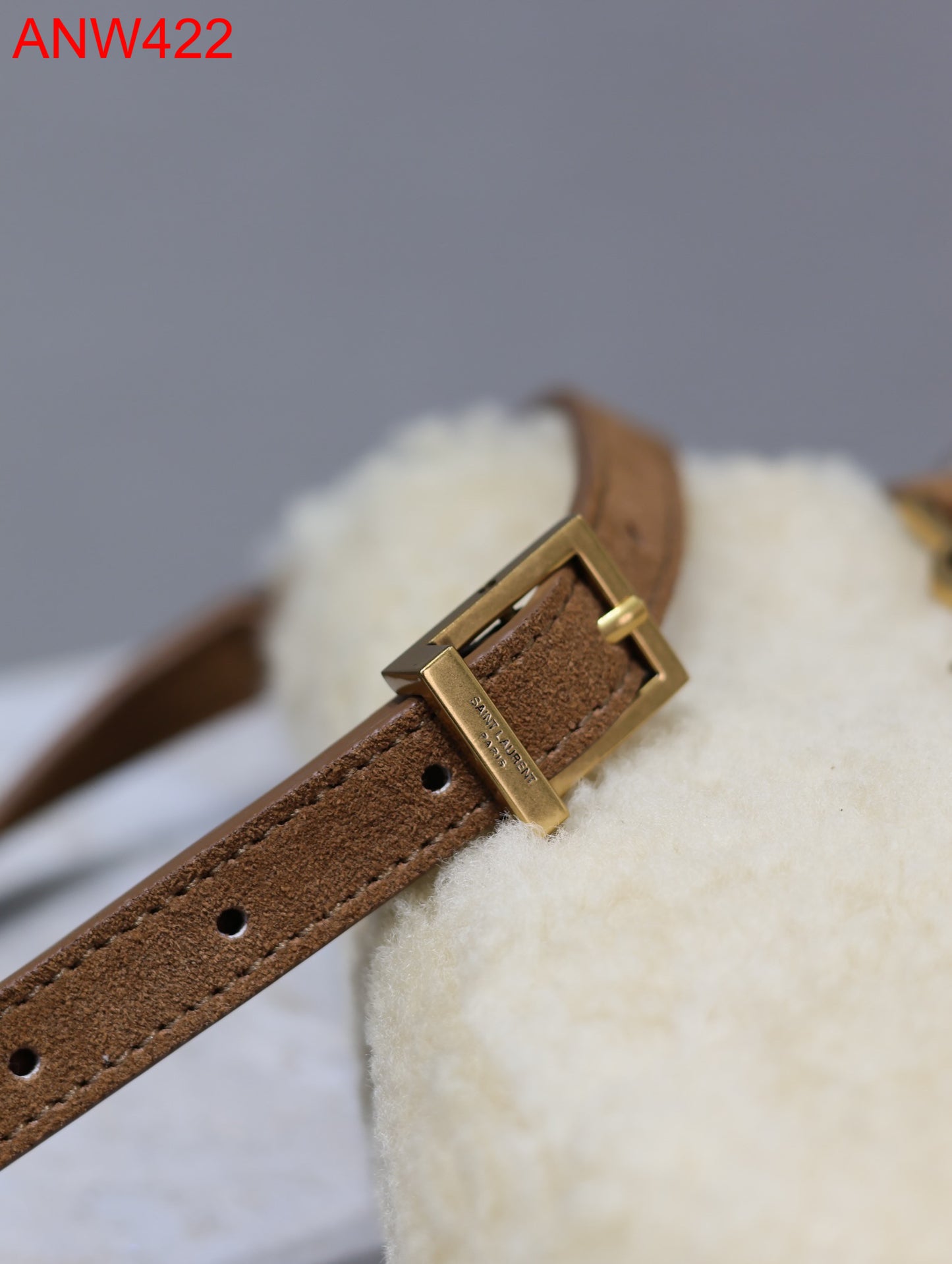 YSL Le5 A 7 shearling bag