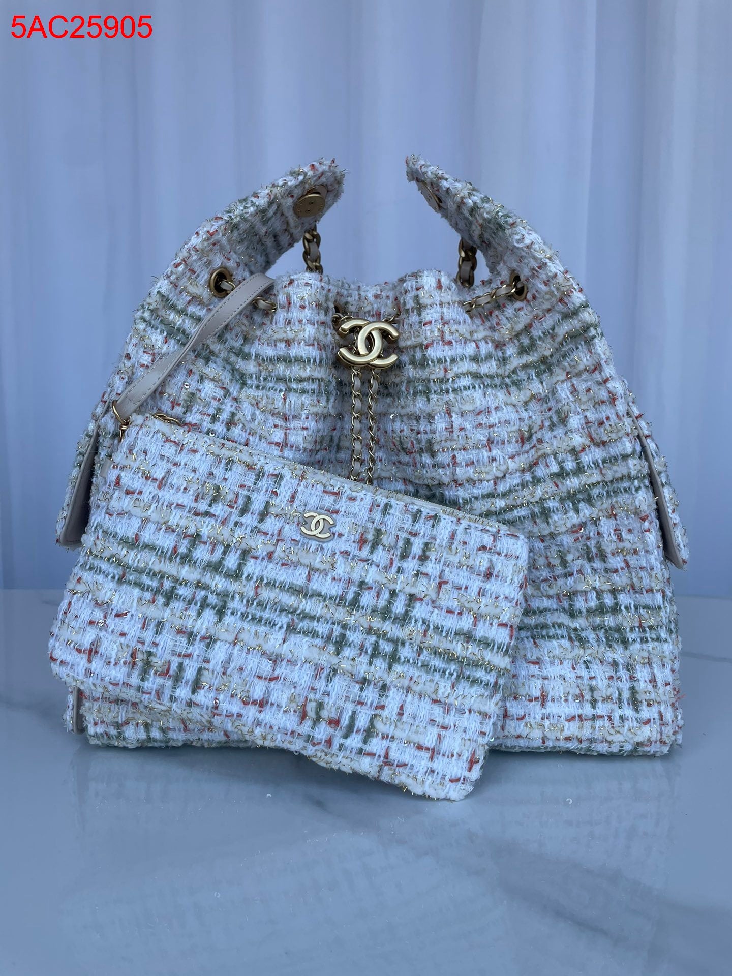 Chanel Tweed Small and Medium Chanel 25 Handbag