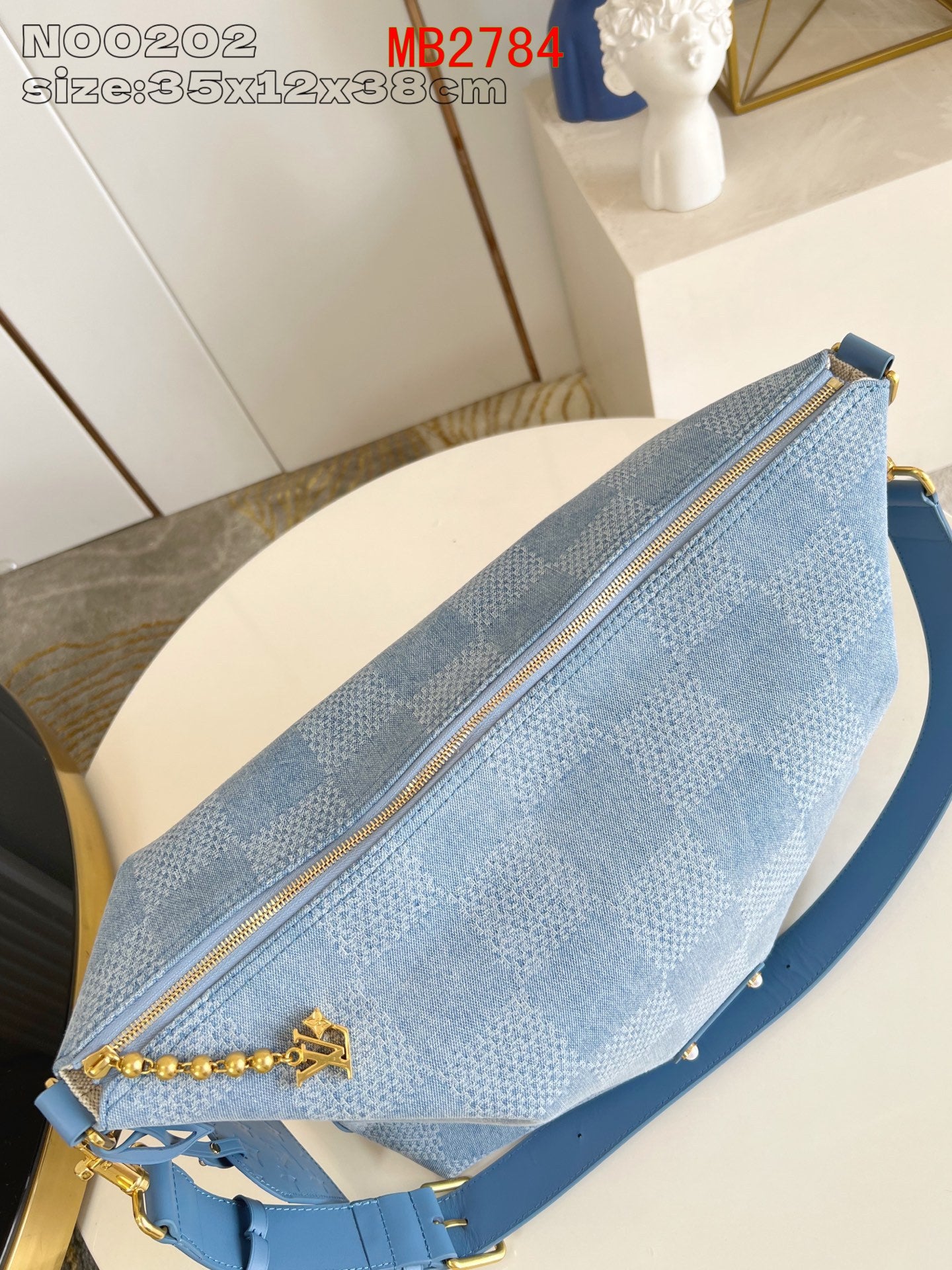 Louis Vuitton Louis Vuitton Vagabond Hobo denim G69