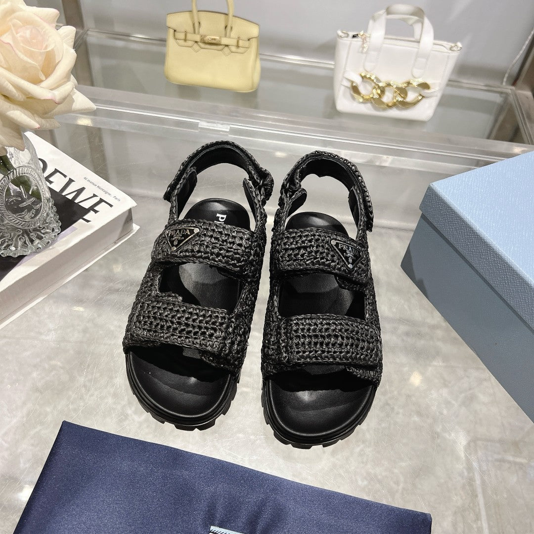 Prada Straw sandals