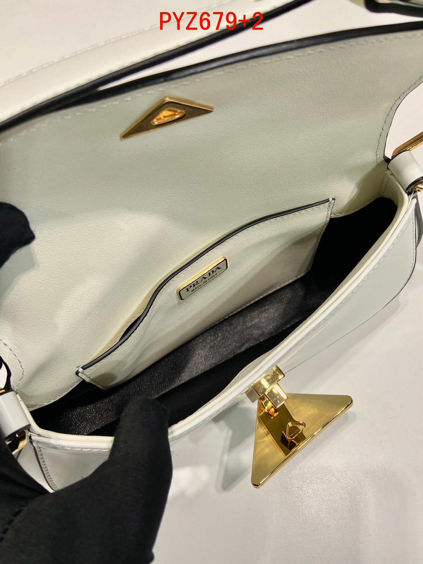 Prada Brushed leather shoulder bag