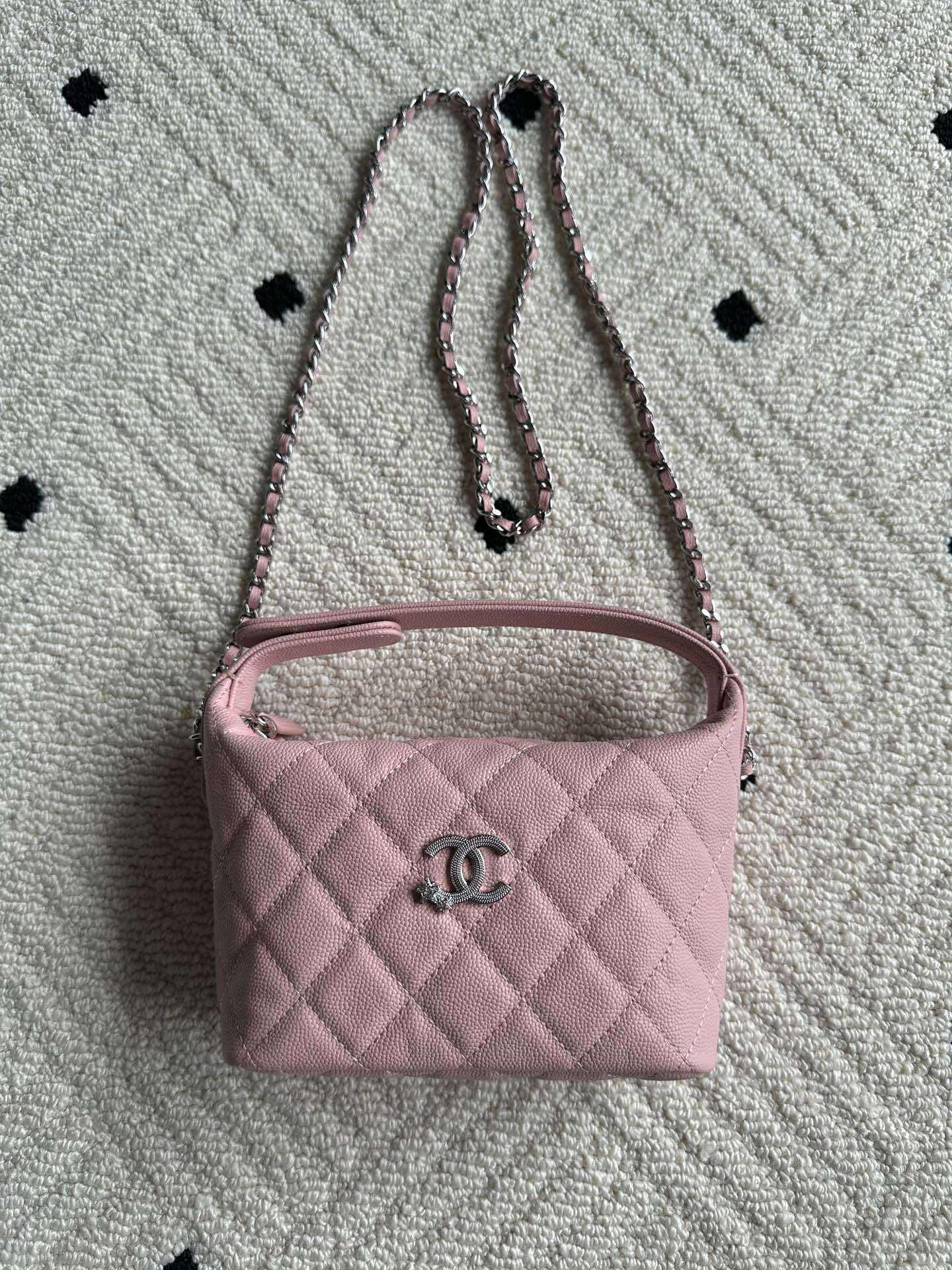 Chanel leather hobo bag