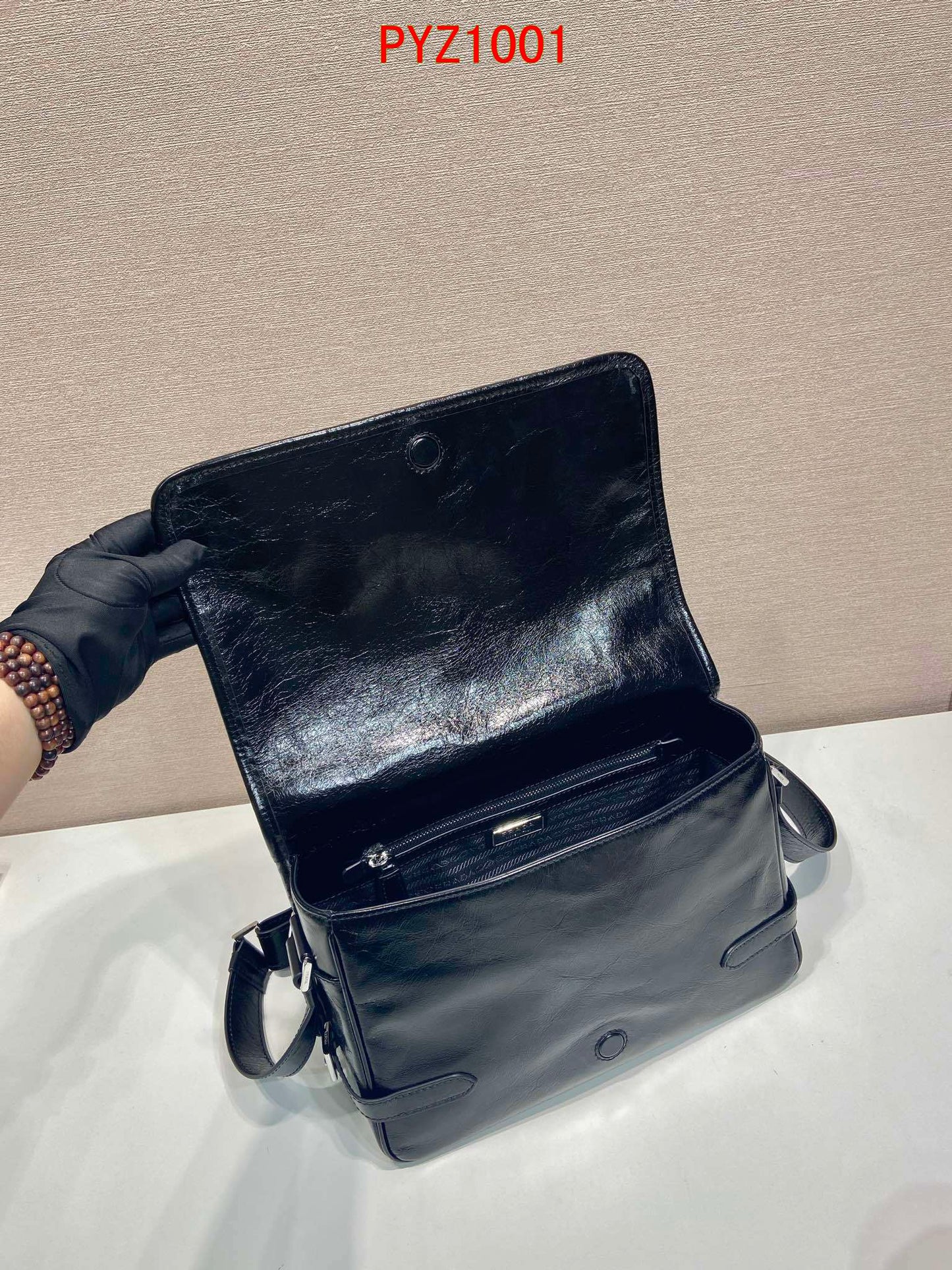 Prada Black leather shoulder bag
