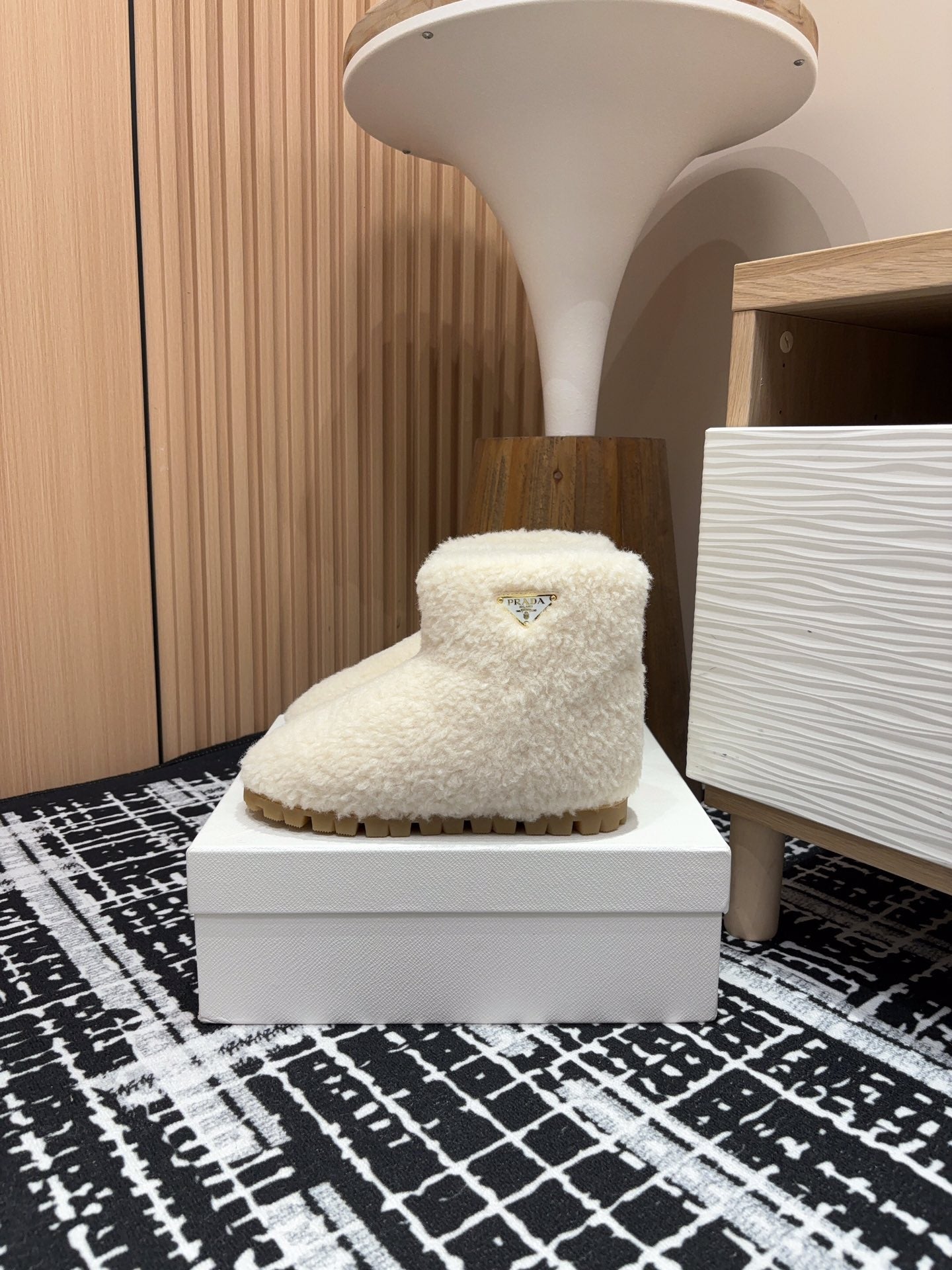 Prada Shearling Ankle boots